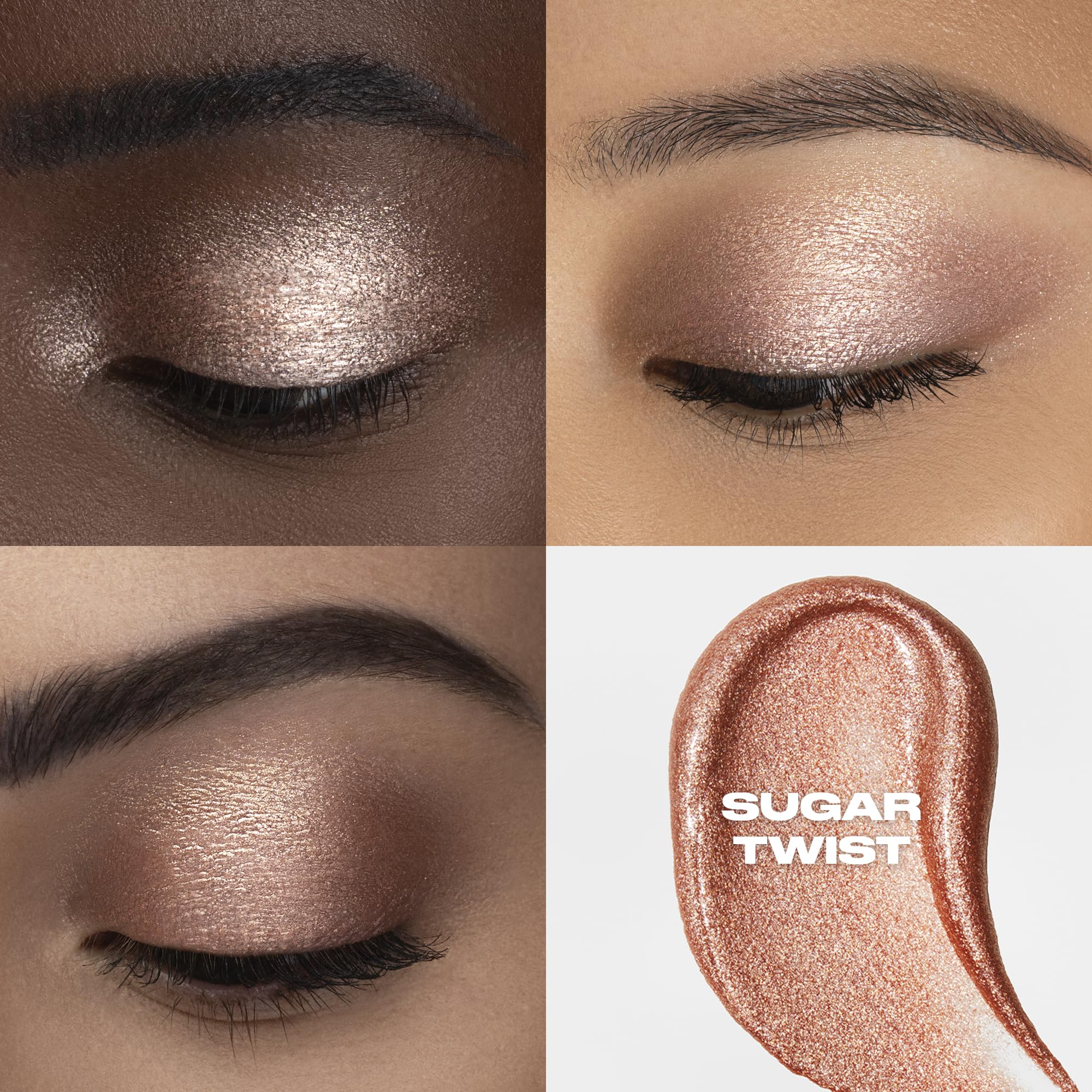 URBAN DECAY 24/7 Glaze-On Liquid Eyeshadow Sugar Twist - Rose Gold Shimmer | Built-In Brush, Crease-Resistant