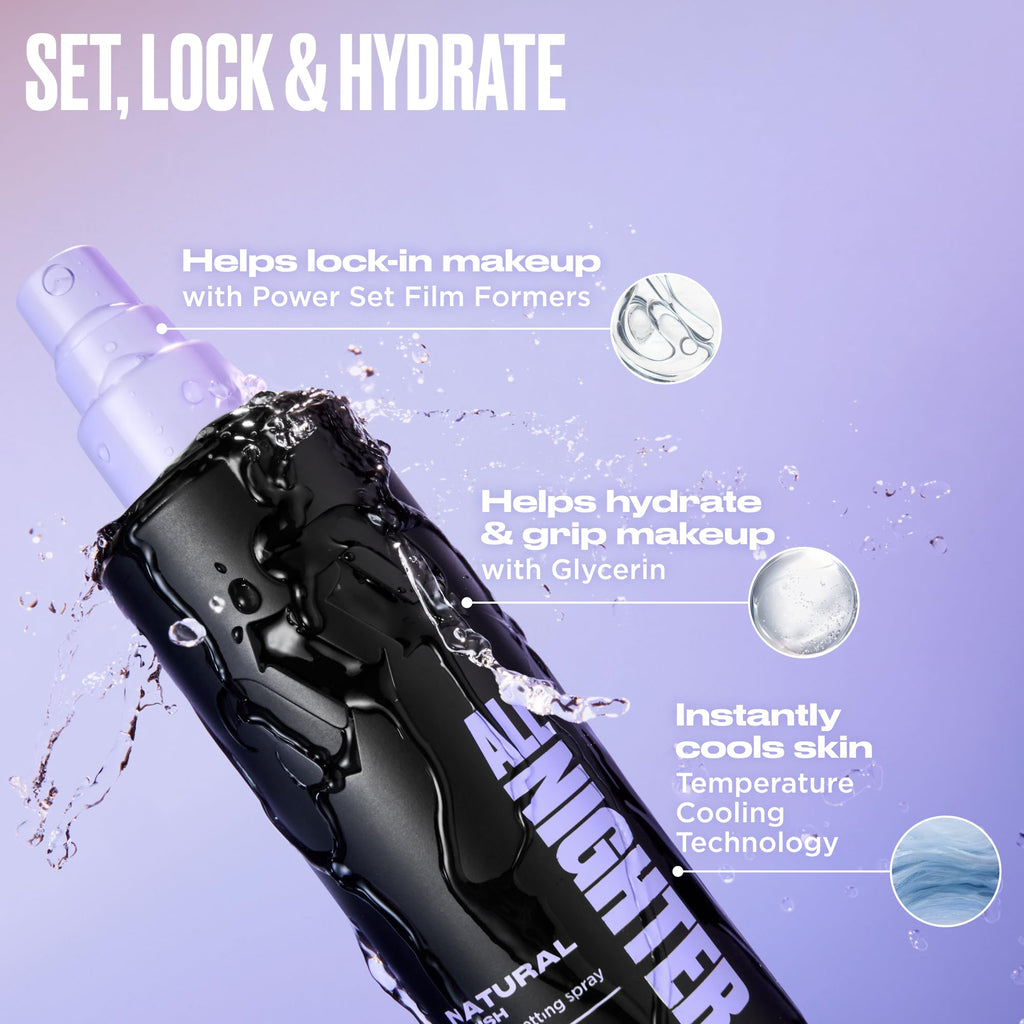 Urban Decay All Nighter Waterproof Setting Spray Travel Mini Set – Up to 24HR Wear