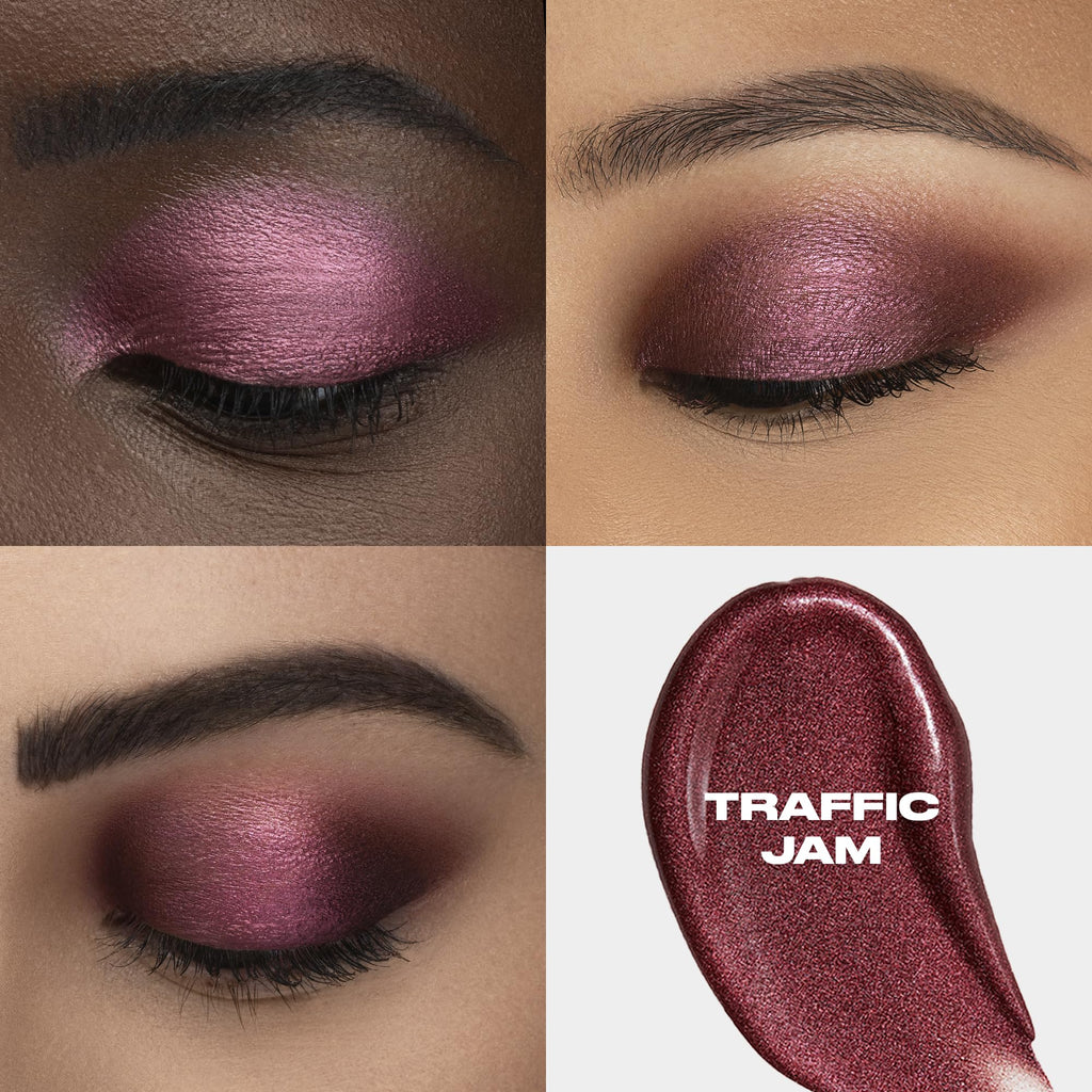 Urban Decay 24/7 Glaze-On Traffic Jam Burgundy Shimmer | Long-Lasting Liquid Eyeshadow