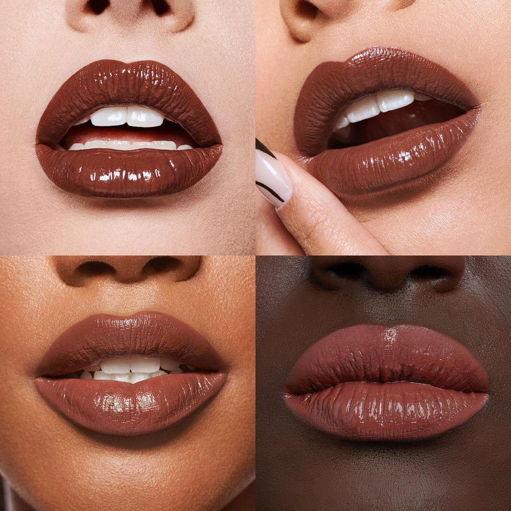 Urban Decay Vice Lip Bond Glossy Longwear Lipstick – Law of Attraction Toffee Nude | 16HR Transfer-Proof