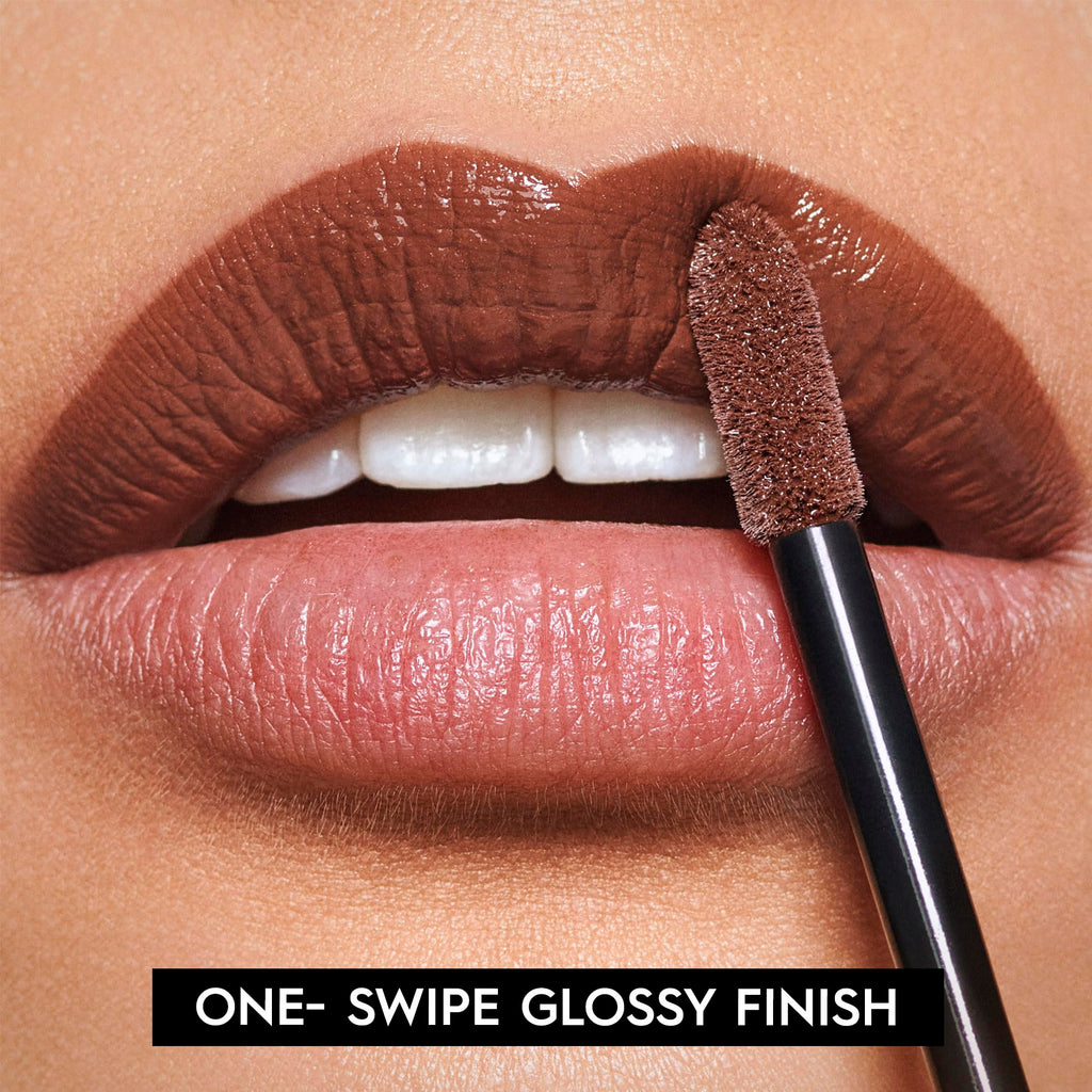 Urban Decay Vice Lip Bond Glossy Longwear Lipstick – Law of Attraction Toffee Nude | 16HR Transfer-Proof