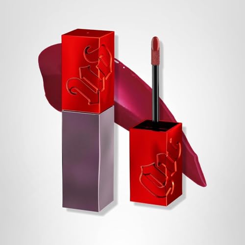 Urban Decay Vice Lip Bond Glossy Longwear Lipstick in Raw Footage Merlot Red | 16HR, Transfer-Proof, Vegan