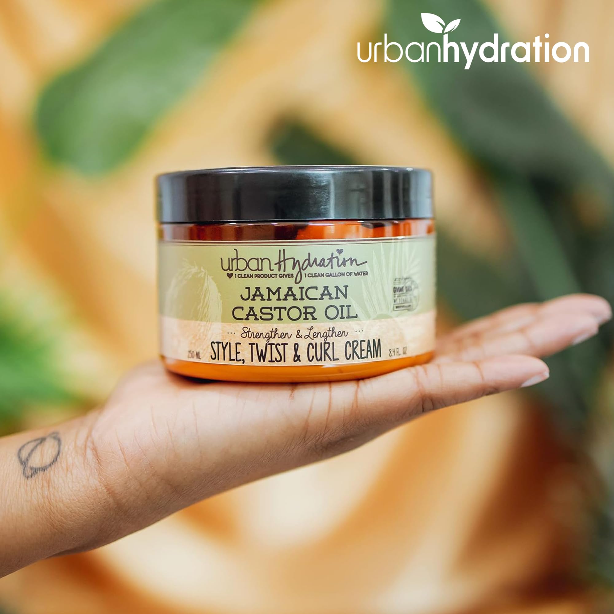 Urban Hydration Jamaican Castor Oil Curl Styling Cream | Sulfate, Paraben and Dye Free