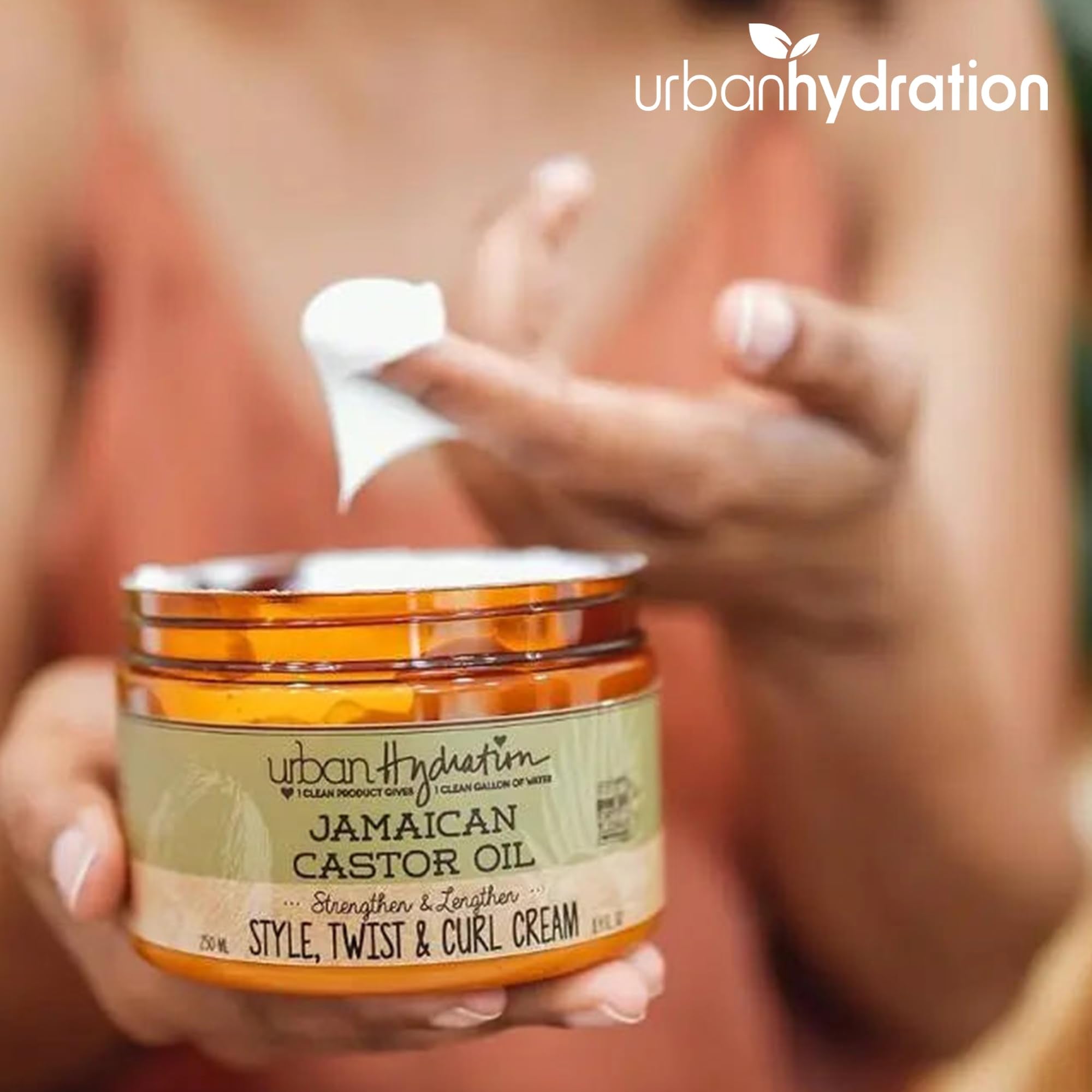 Urban Hydration Jamaican Castor Oil Curl Styling Cream | Sulfate, Paraben and Dye Free