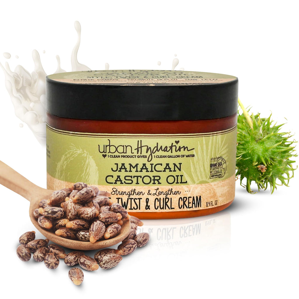 Urban Hydration Jamaican Castor Oil Curl Styling Cream | Sulfate, Paraben and Dye Free