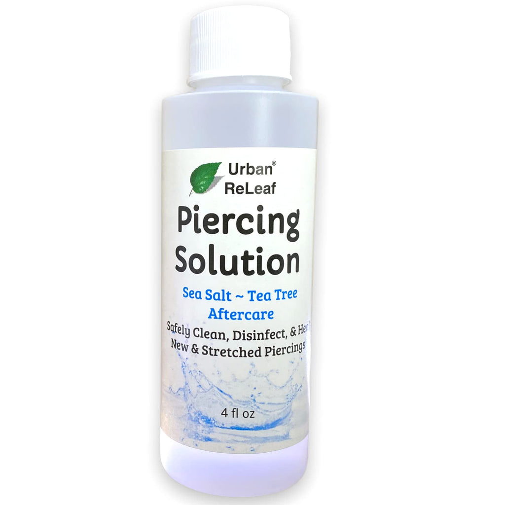 Urban ReLeaf Piercing Solution – Soothing Sea Salts & Tea Tree Aftercare 4 oz