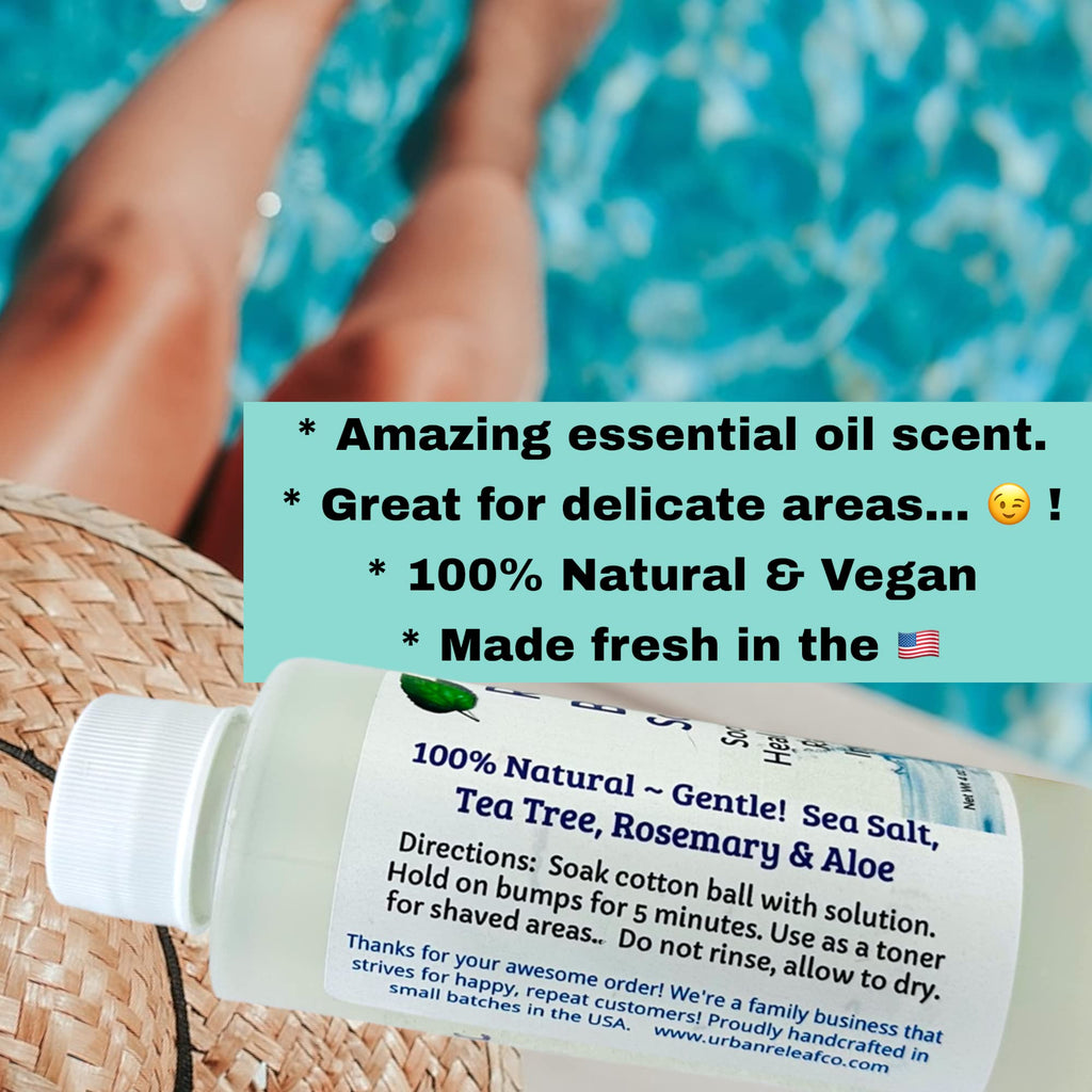 Urban ReLeaf Razor Bump Solution – Sea Salt & Aloe, Pack of 2, Made in USA