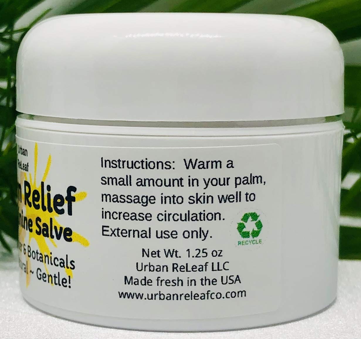 Urban ReLeaf Warm Relief L-Arginine Salve – Shea Butter & Botanicals, USA Made