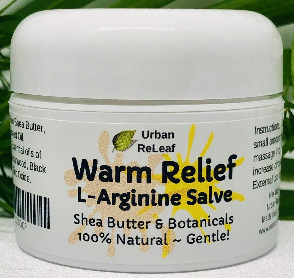 Urban ReLeaf Warm Relief L-Arginine Salve – Shea Butter & Botanicals, USA Made