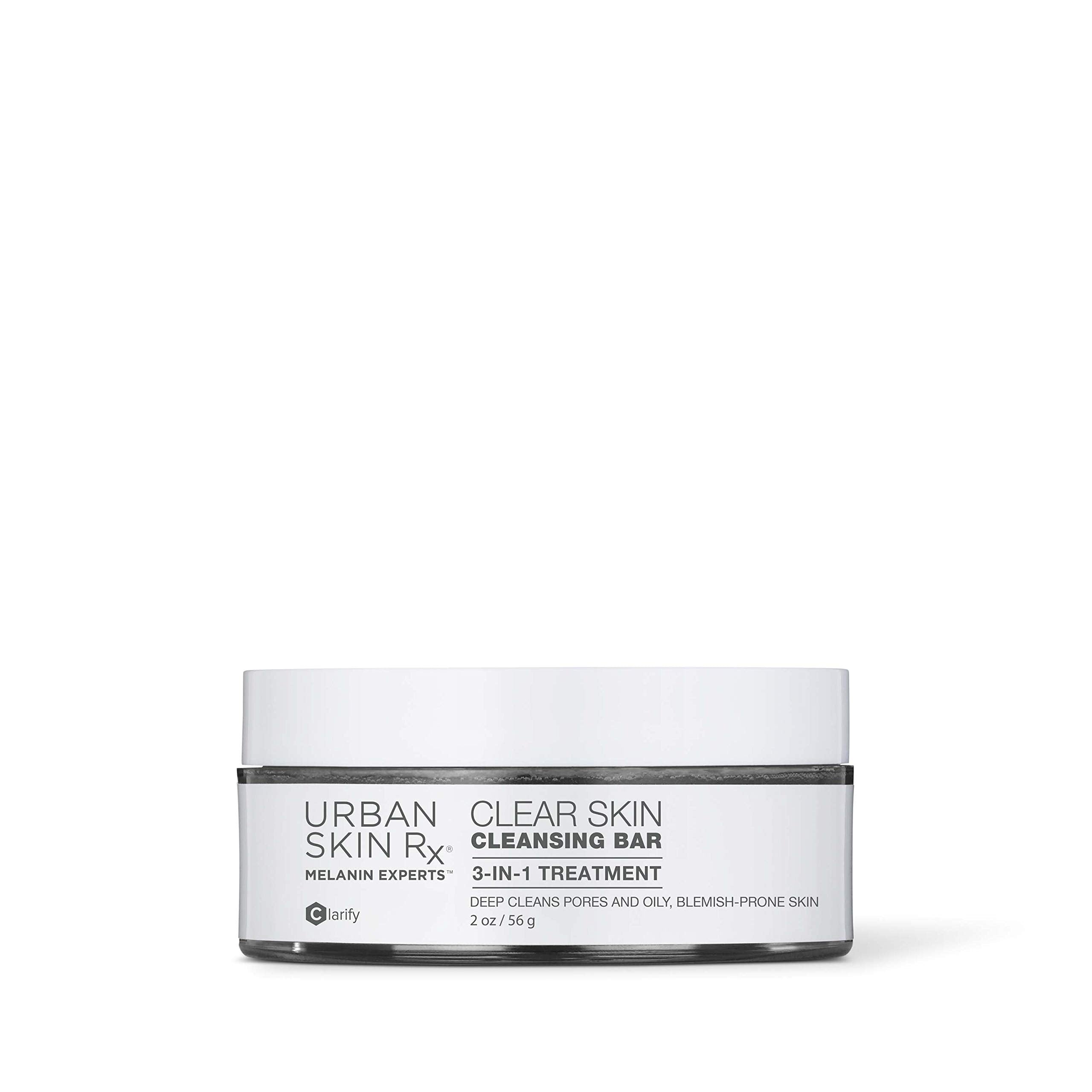Urban Skin Rx Clear Skin 3-in-1 Daily Treatment Cleansing Bar – Exfoliator, Mask & Clarifier (2.0 oz)