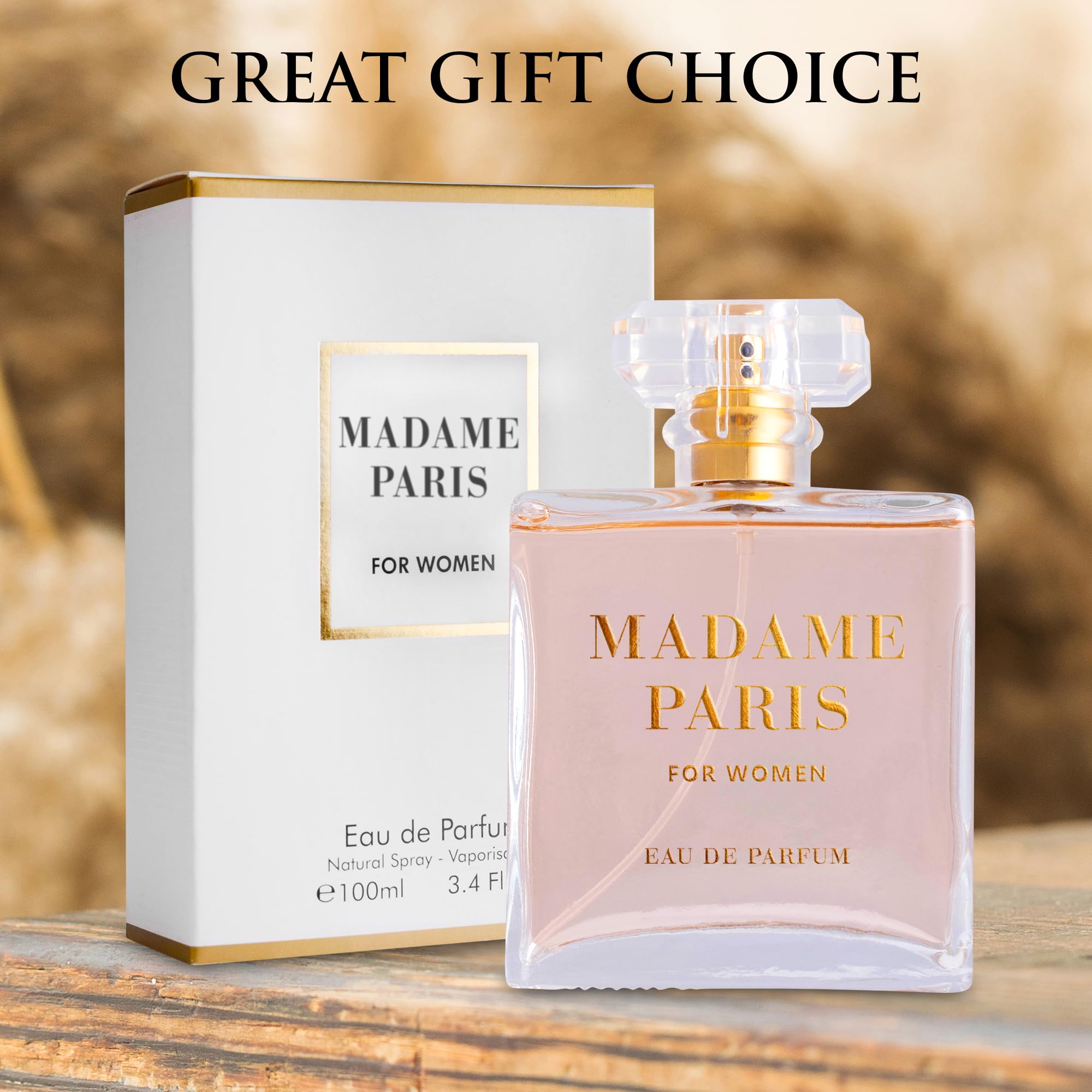 Madame Paris for Women Eau de Parfum – URBAN COLLECTION, 3.4 oz | Jasmine & May Rose