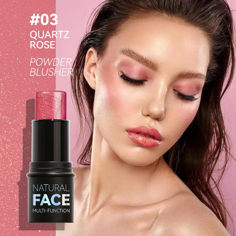 URQT 3 Pcs Face Contour Sticks Set – Highlighter, Contour & Blush (Shades 02, 03, 04)