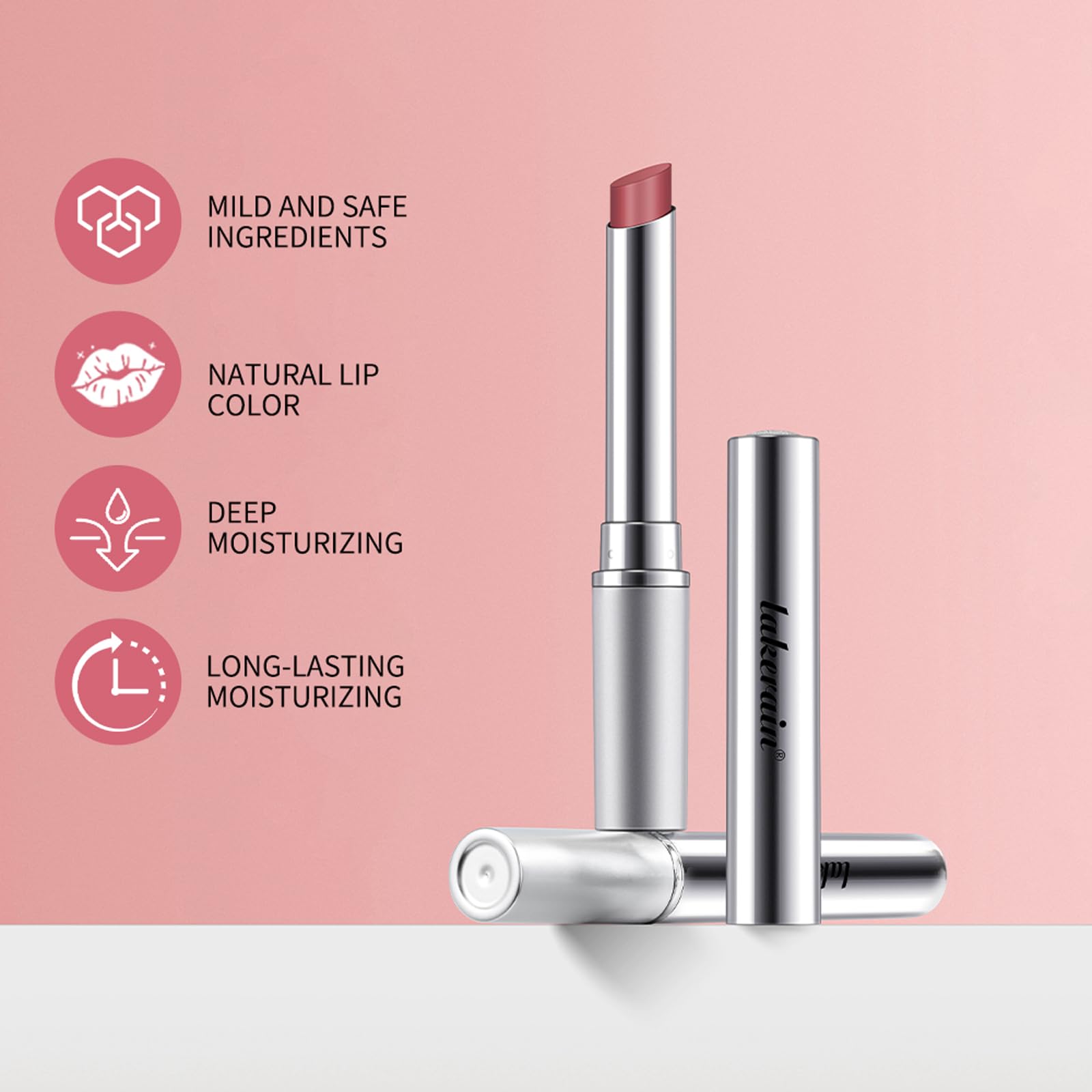 URQT Honey Lipstick Tinted Lip Balm – 2Pcs Black & Pink, Moisturizing Sheer Lip Tint with Natural Shine