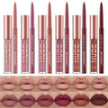 URQT 12pcs Lip Liner & Lipstick Set – 6 Velvet Matte Liquid Lipsticks + 6 Matching Lip Liners