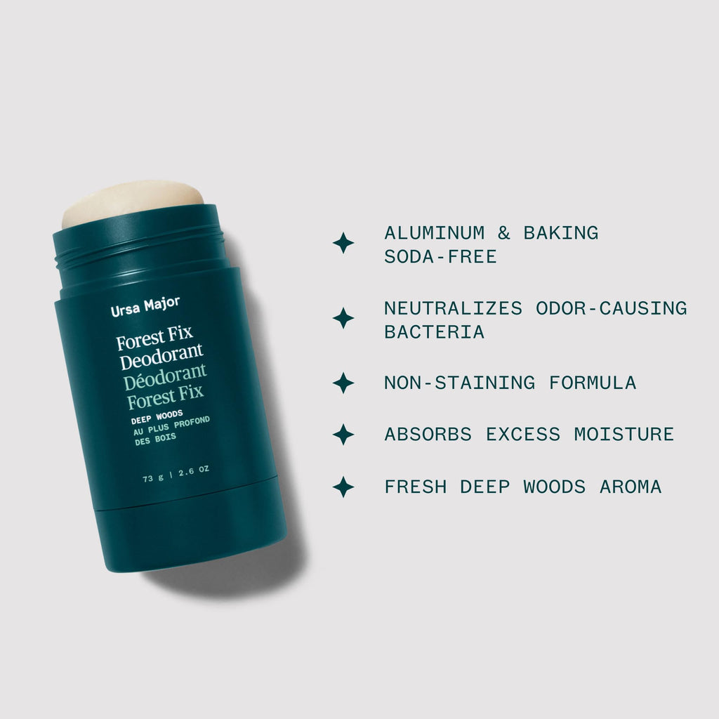 Ursa Major Forest Fix Deodorant – Aluminum-Free, Non-Staining, Cruelty-Free | 2.6 oz