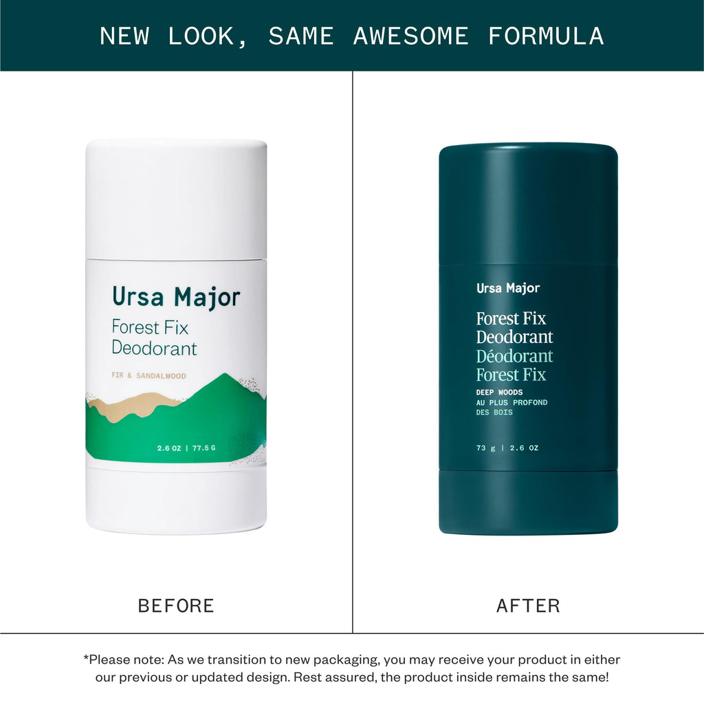 Ursa Major Forest Fix Deodorant – Aluminum-Free, Non-Staining, Cruelty-Free | 2.6 oz