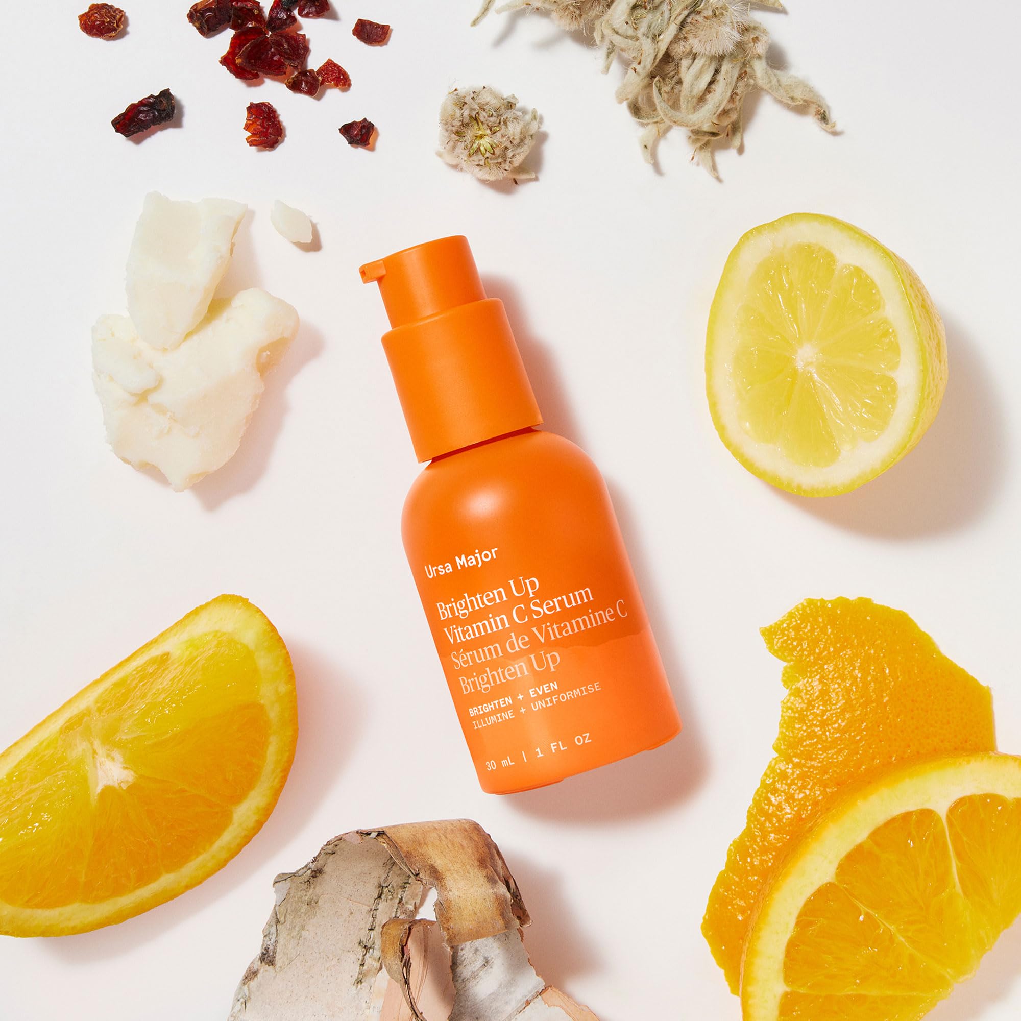 Ursa Major Natural Vitamin C Serum Brighten Up Vitamin C Serum for Radiant, Even Skin Tone Vegan, Cruelty-Free 1 oz