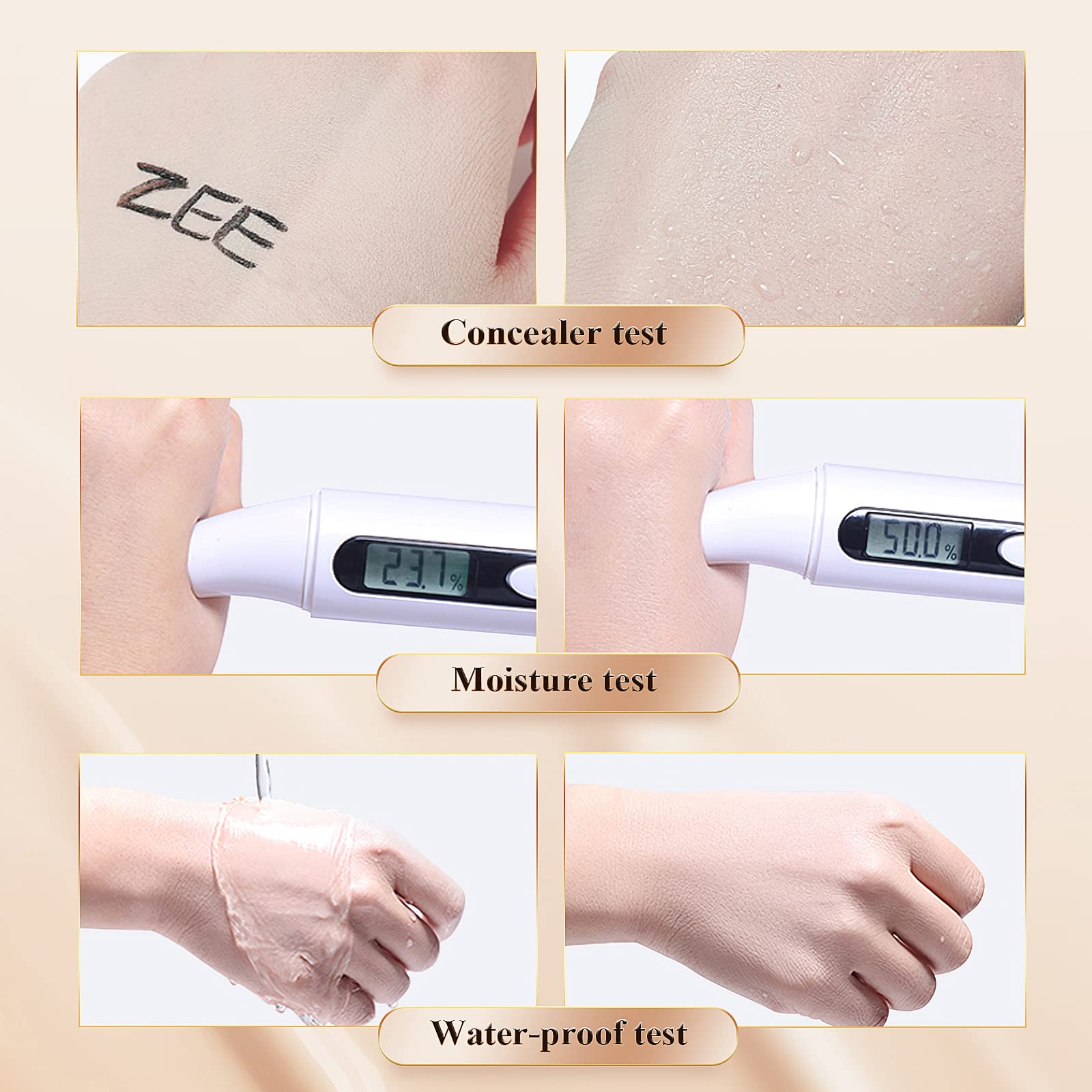 Ursoulney Mushroom Head Air Cushion CC Cream - Tattoo Cover-Up BB Foundation, Moisturizing, Long-Lasting (2 PCS Medium)