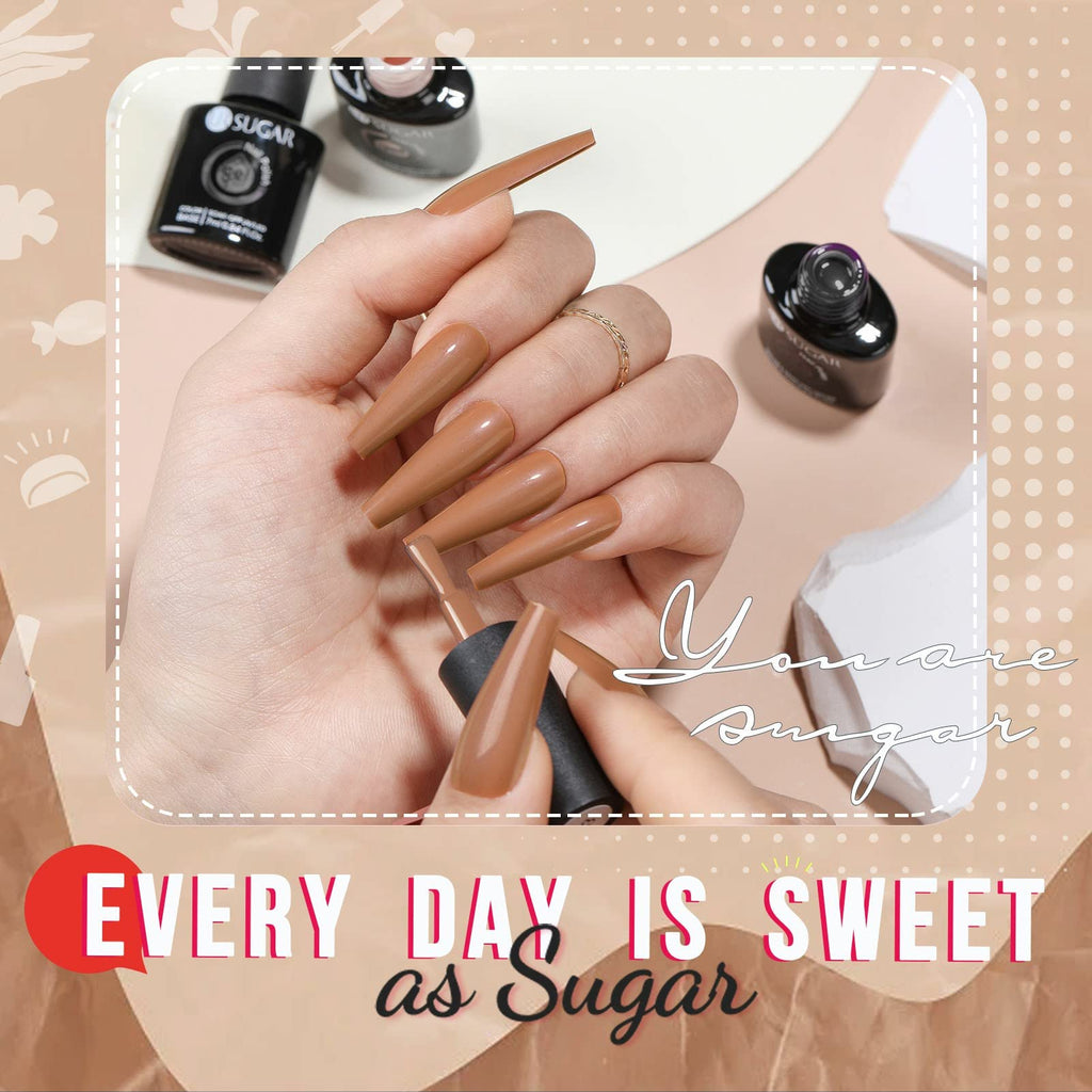 UR SUGAR Brown Gel Nail Polish Set — 6 Fall Colors (Soak-Off)