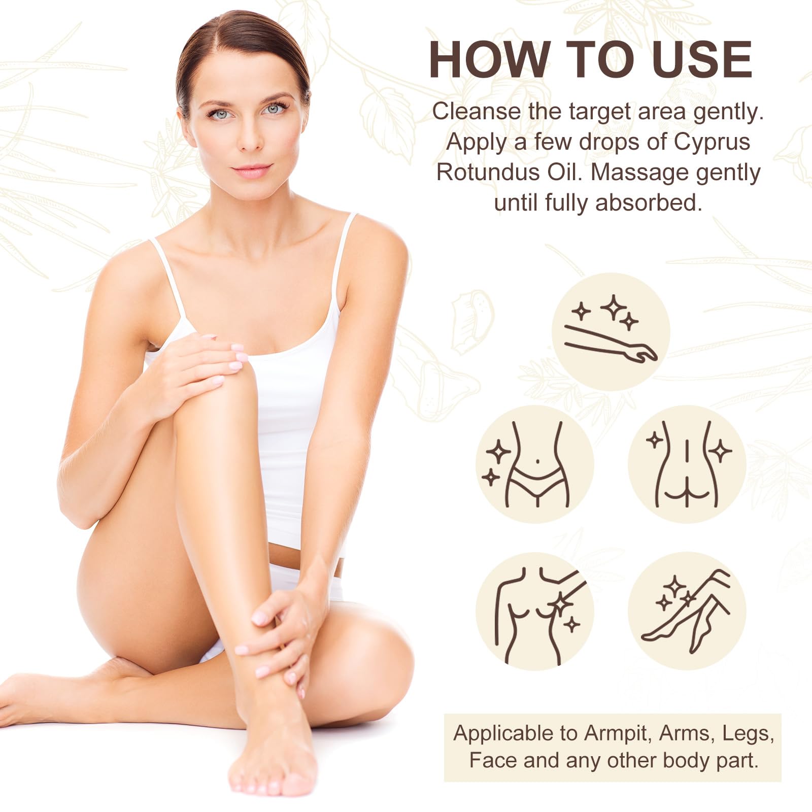 Uruses 2-Pack Cyperus Rotundus Oil – Natural Hair Reduction & Skin Moisturizing