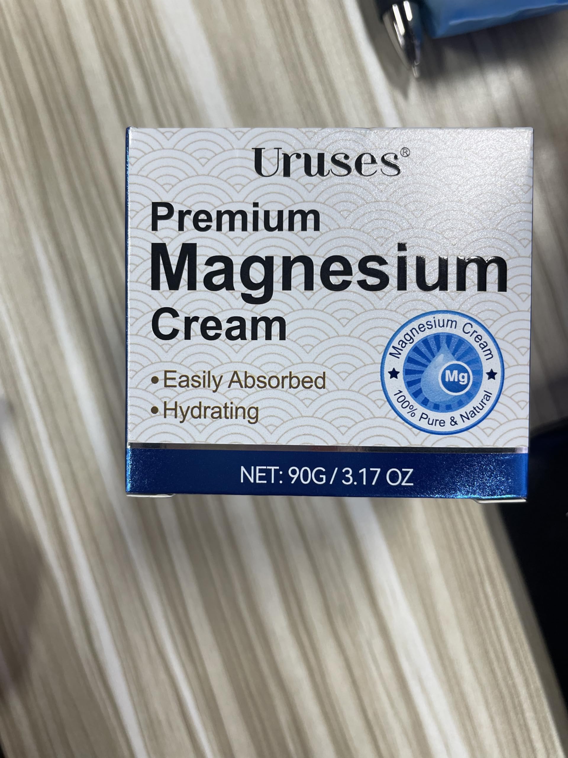 Uruses Magnesium Cream & Lotion — Highly Concentrated Topical Magnesium with Almond Oil & Lavender (3.17 g)