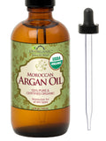 US Organic Moroccan Argan Oil – Cold-Pressed Virgin, USDA Organic, 4 oz Amber Bottle