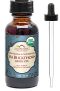 US Organic Sea Buckthorn Berry Oil – 100% Pure, USDA Organic, Supercritical CO2 Extracted, 1 oz