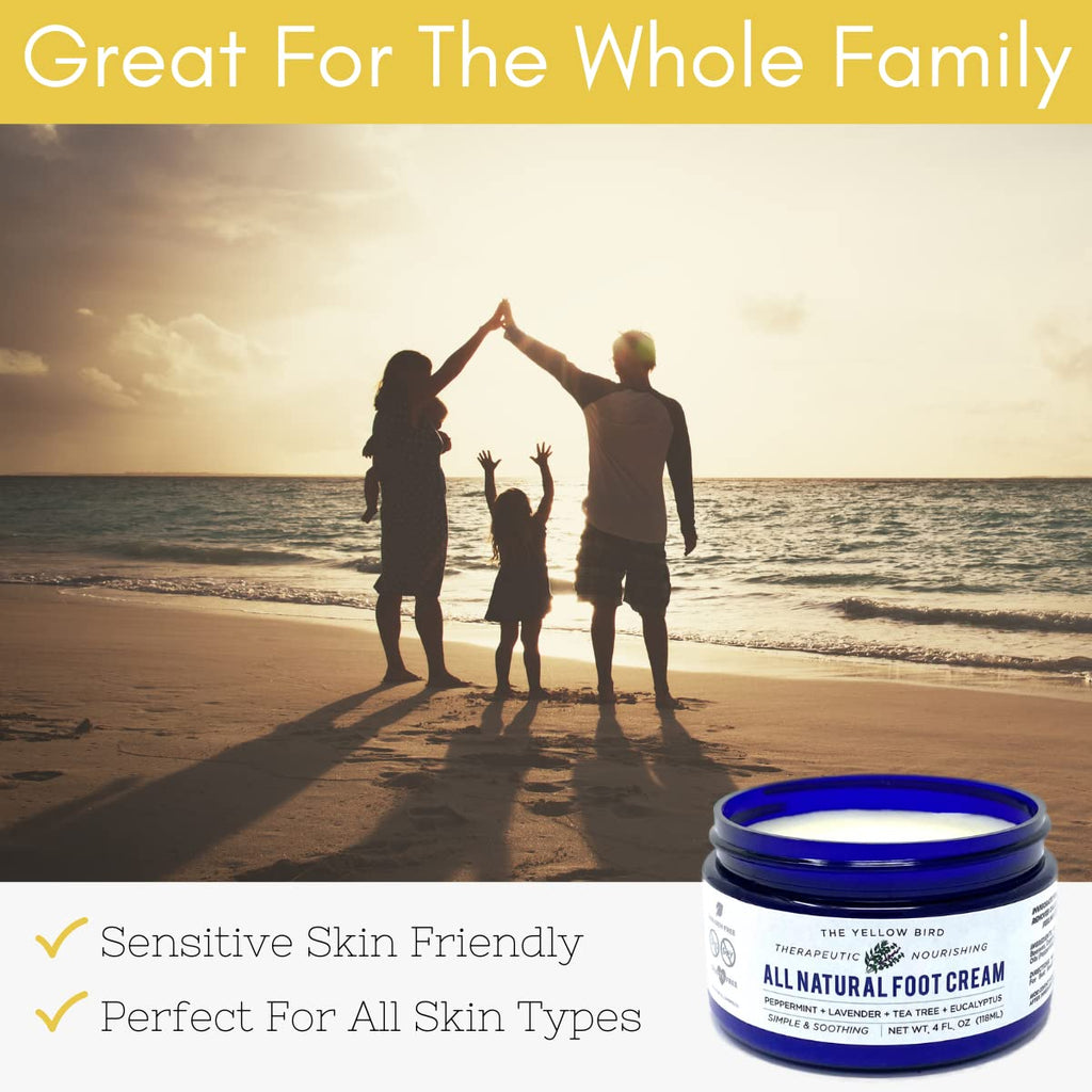 Yellow Bird Foot Cream 2 Pack Bundle - Natural Dry & Itchy Feet Repair Balm