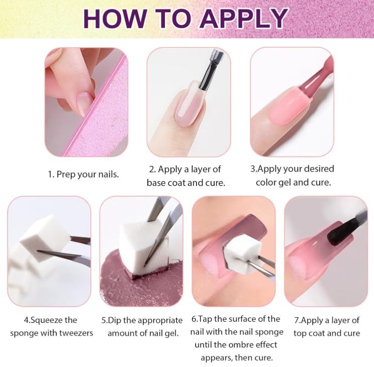 U-Shinein Gradient Painting Gel – 24 Glitter Ombre Colors for Silver & Gold Aura Nails | French Manicure DIY Kit