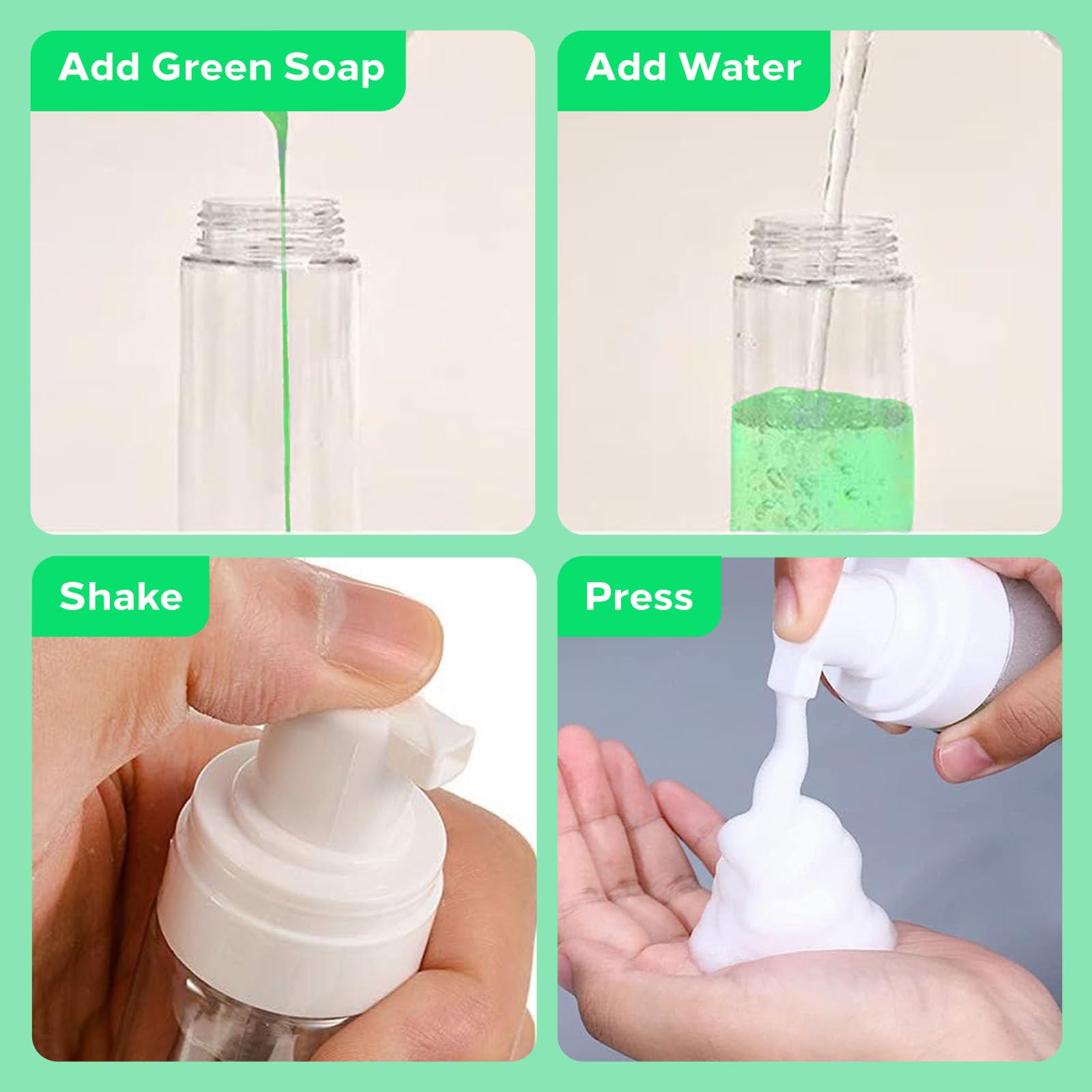 Usiriy Green Soap for Tattooing – 16.9oz Concentrated Formula with 8oz Foam Pump Bottle