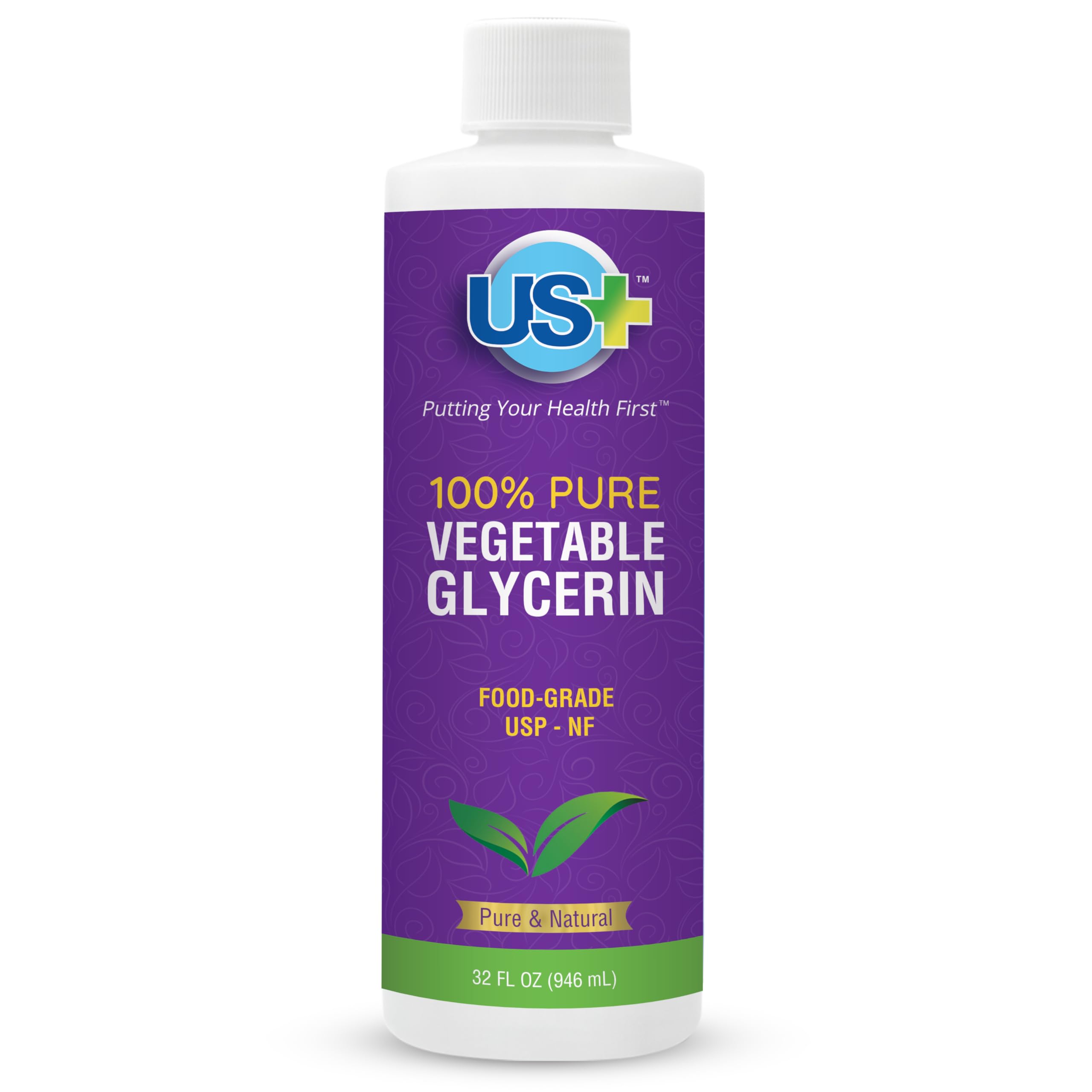 US+ 32oz 100% Pure Vegetable Glycerin – USP Grade, Food & Pharma Quality