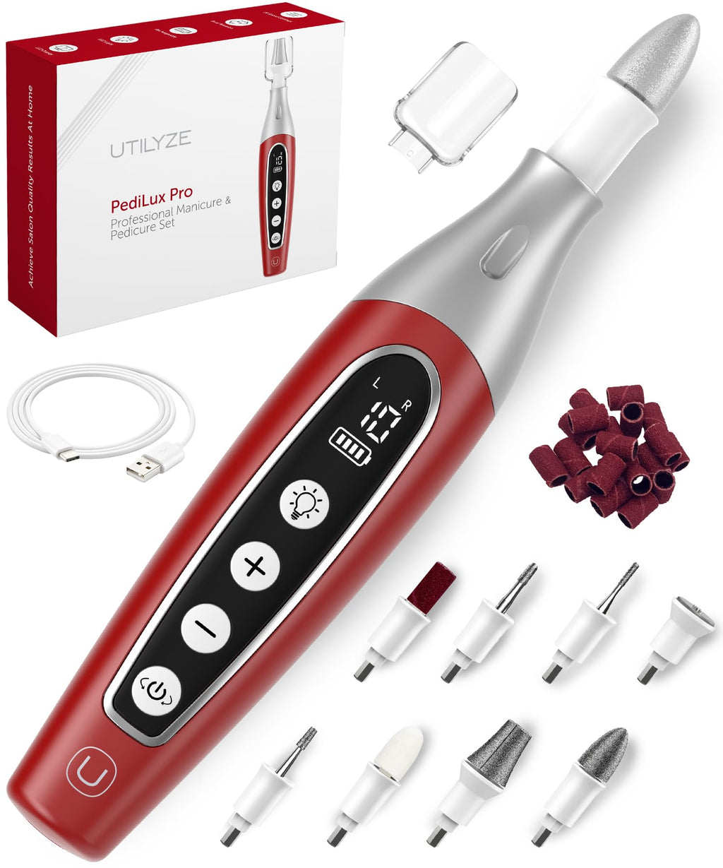 UTILYZE PediLux Pro Cordless Nail Drill Kit — Professional Manicure & Pedicure at Home