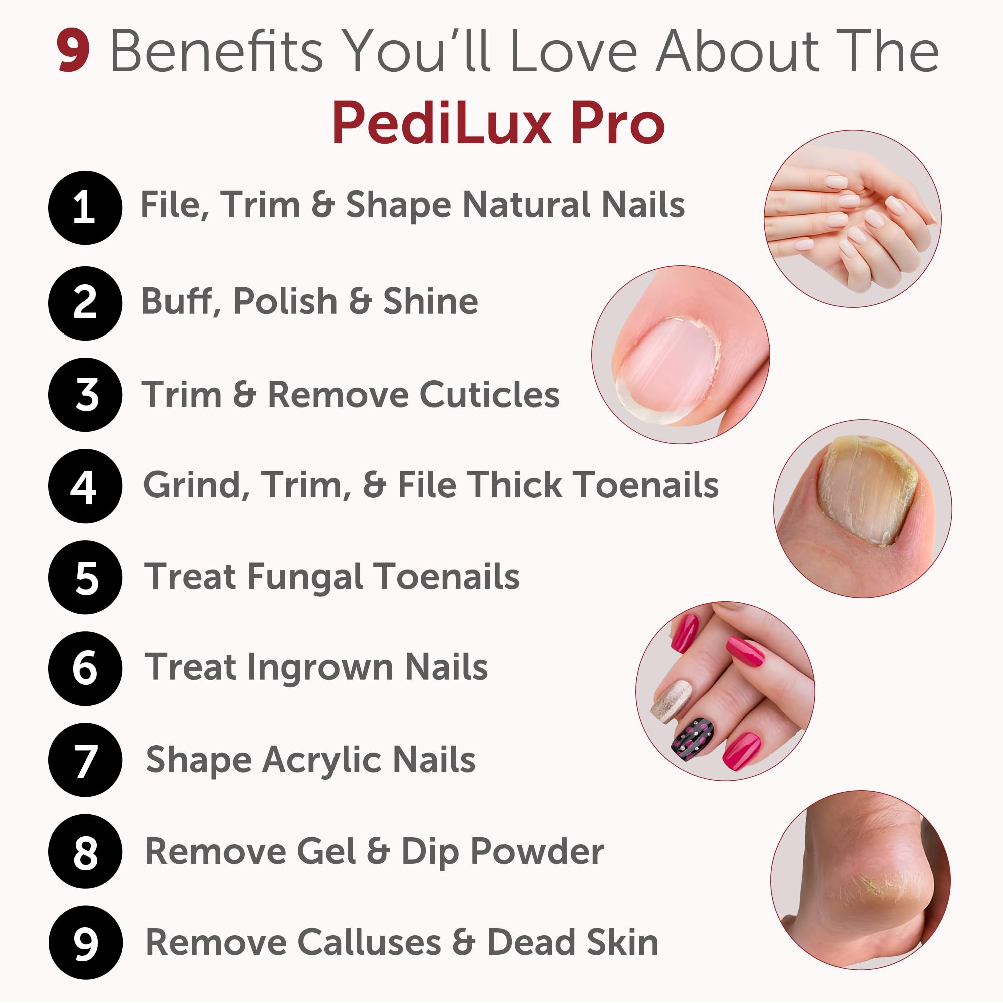 UTILYZE PediLux Pro Cordless Nail Drill Kit — Professional Manicure & Pedicure at Home