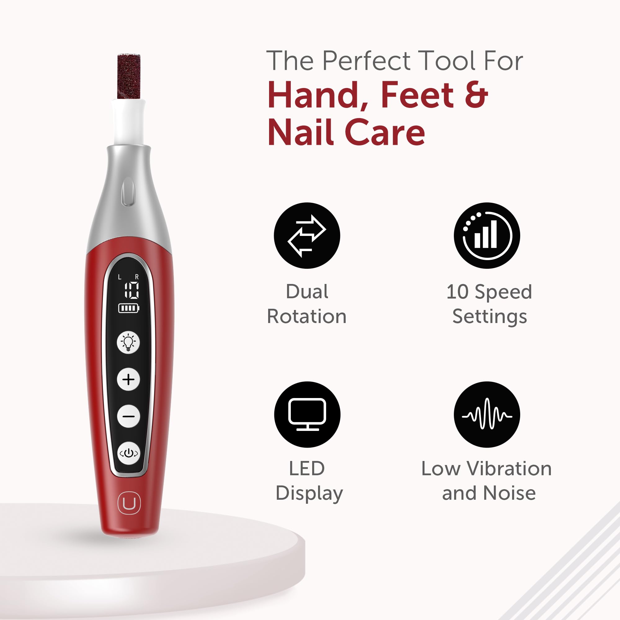 UTILYZE PediLux Pro Cordless Nail Drill Kit — Professional Manicure & Pedicure at Home