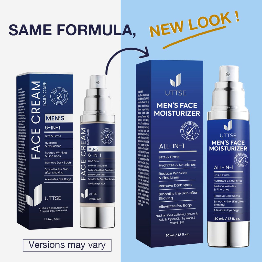 Uttse 6-in-1 Mens Face Moisturizer | Depuff, Brighten, Hydrate – Made in Korea