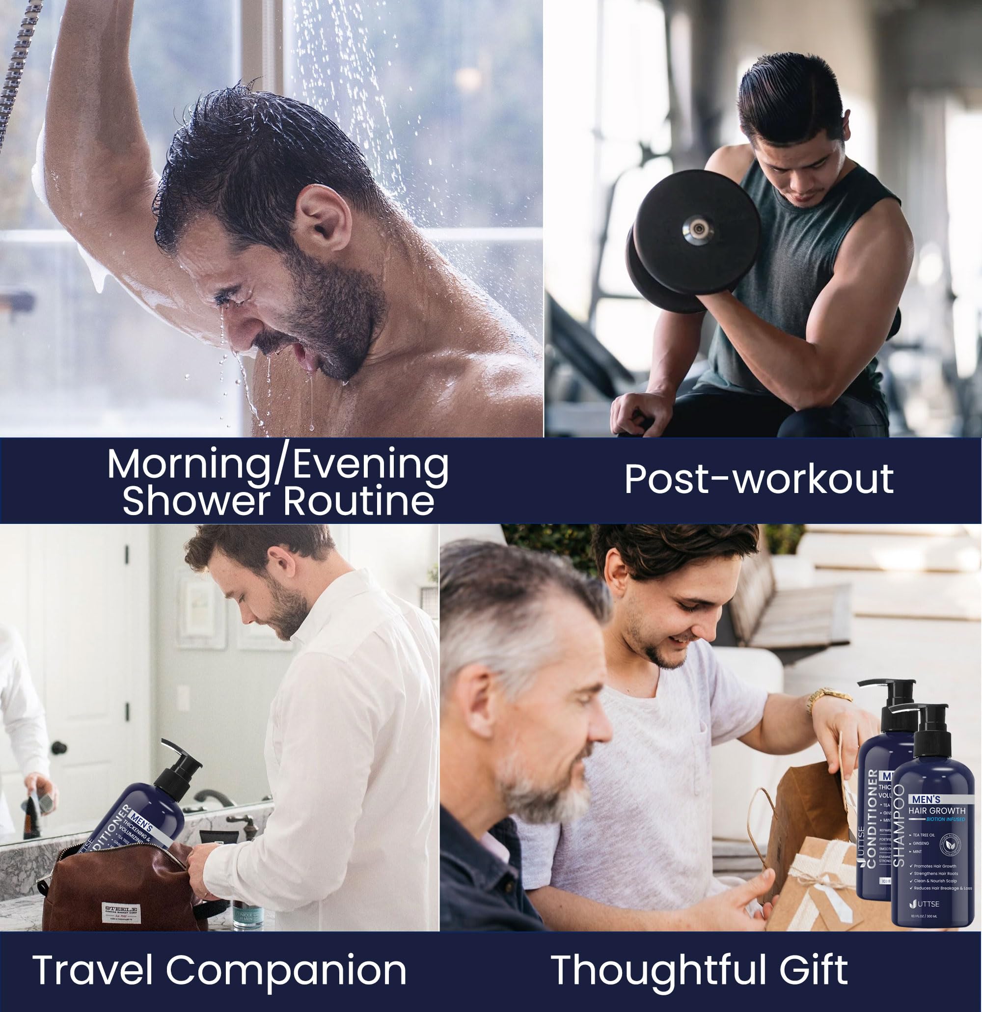 Uttse Biotin Hair Growth Conditioner for Men — Thickening & Volumizing