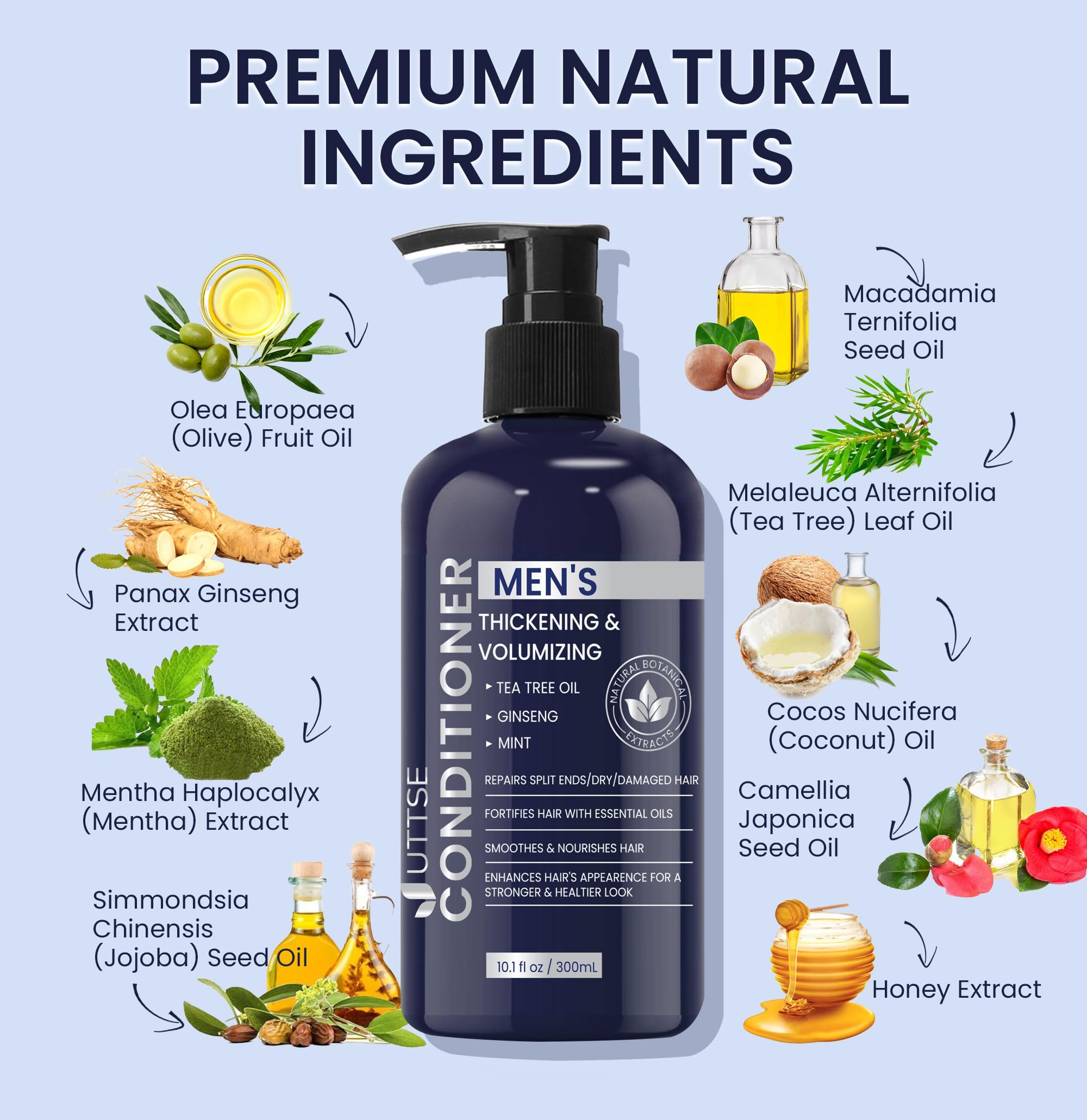 Uttse Biotin Hair Growth Conditioner for Men — Thickening & Volumizing