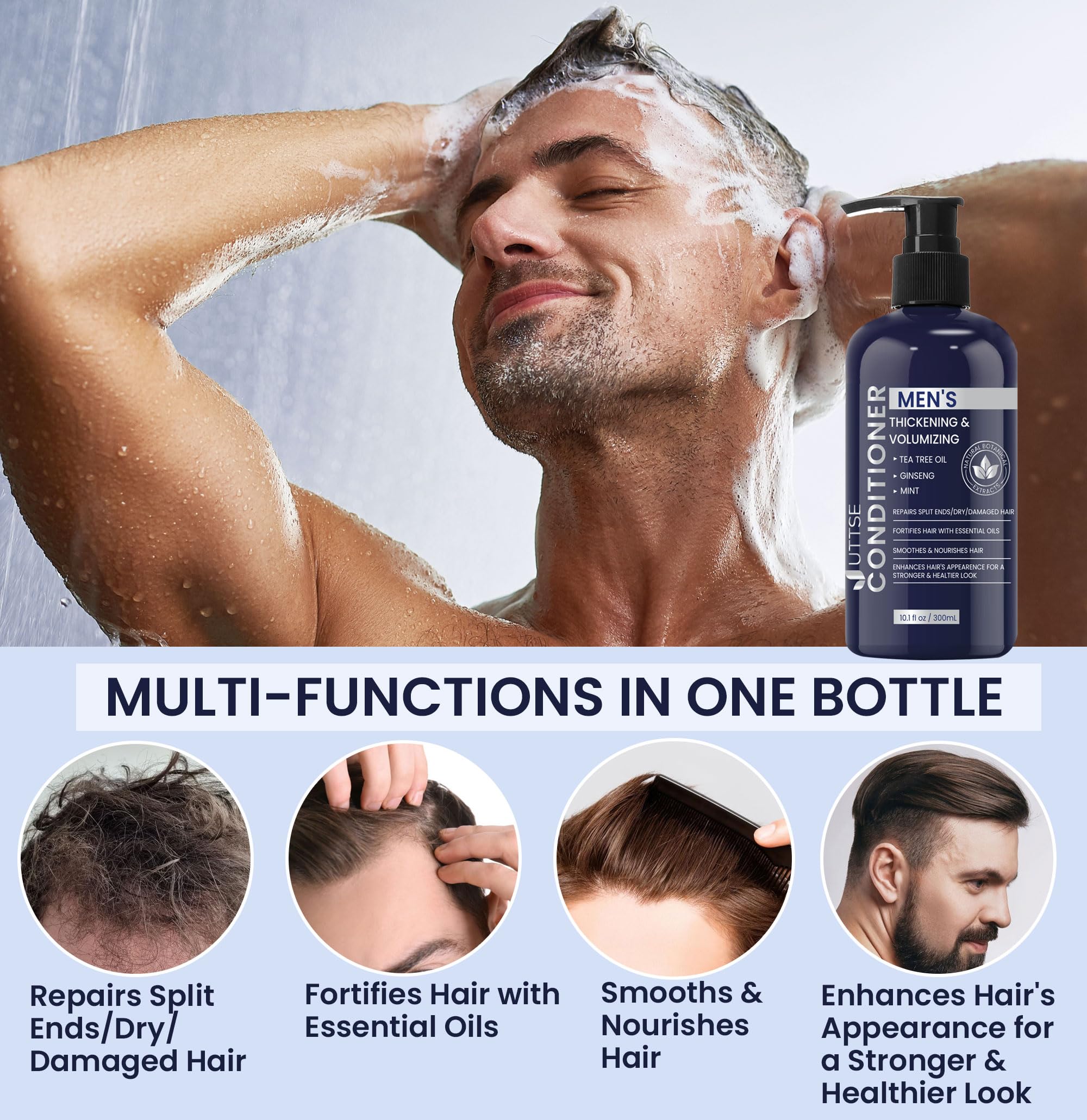 Uttse Biotin Hair Growth Conditioner for Men — Thickening & Volumizing