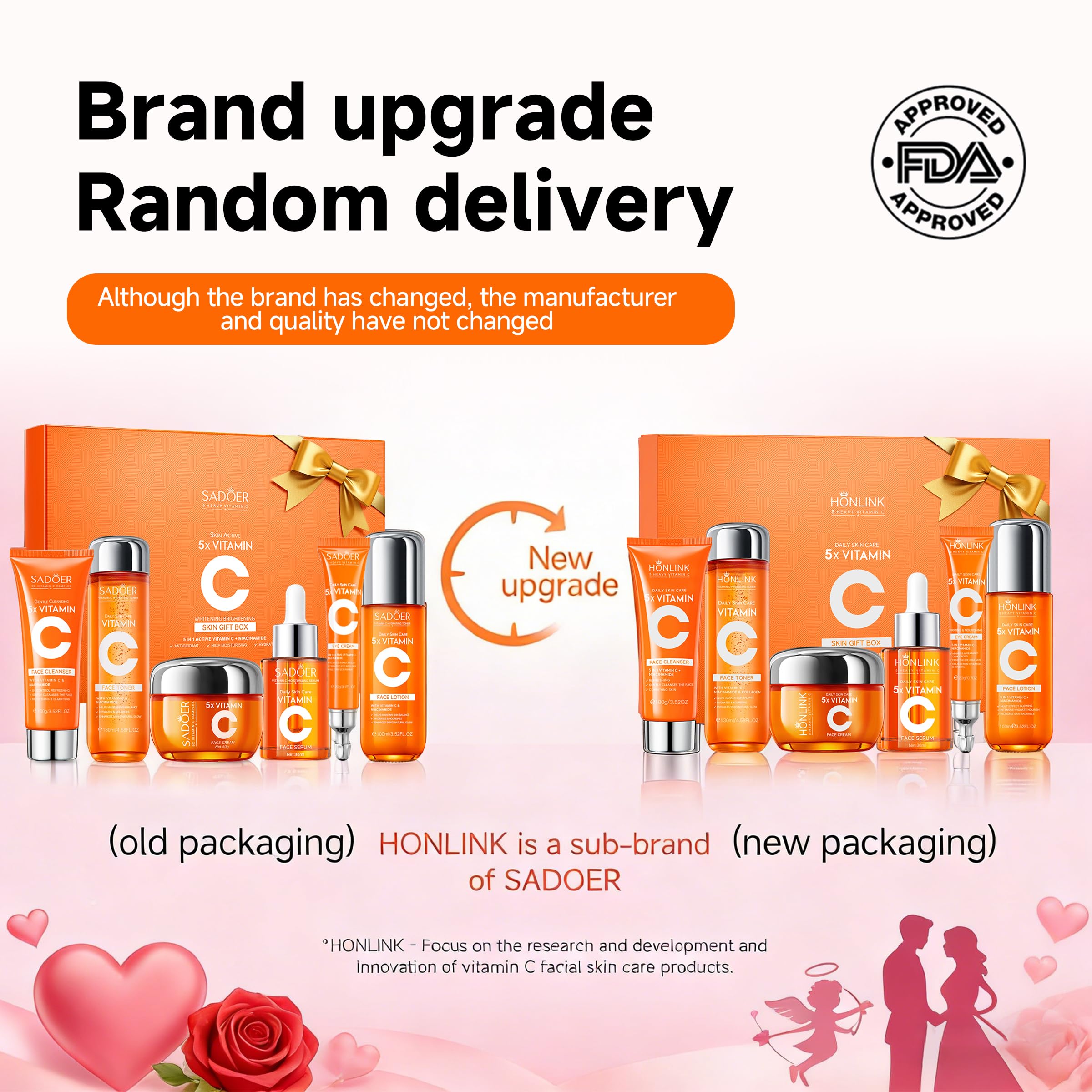 UZTUZT 6-Piece Hydrating Skincare Set | Vitamin C & Niacinamide | Gift for Women