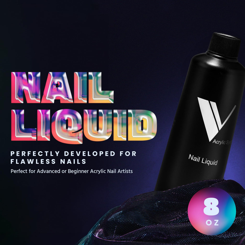 V Beauty Pure Monomer Liquid 8oz – Long-Lasting Acrylic with Smooth Gloss Finish