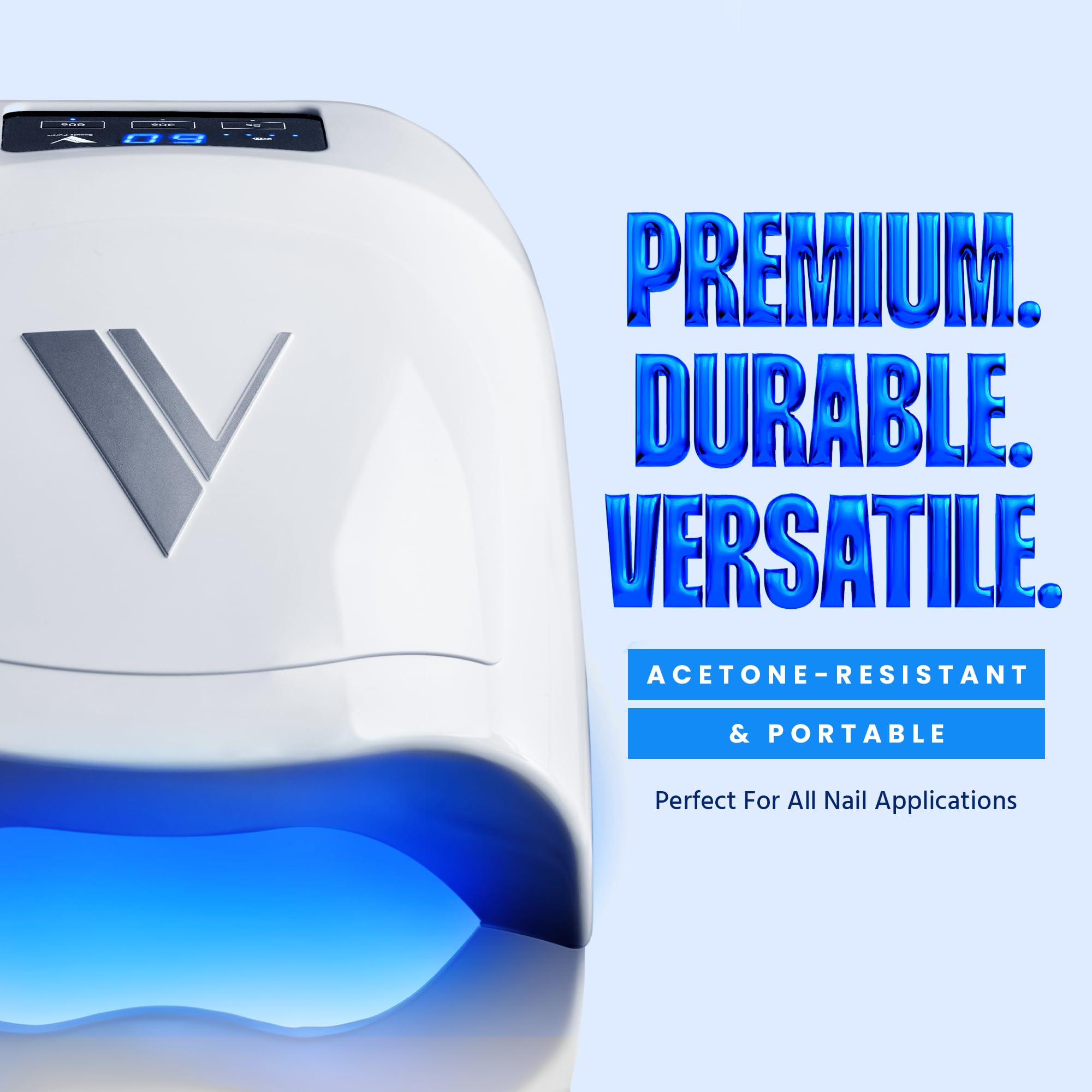 V Beauty Pure Cordless UV Nail Lamp White – 36W with 3 Timers