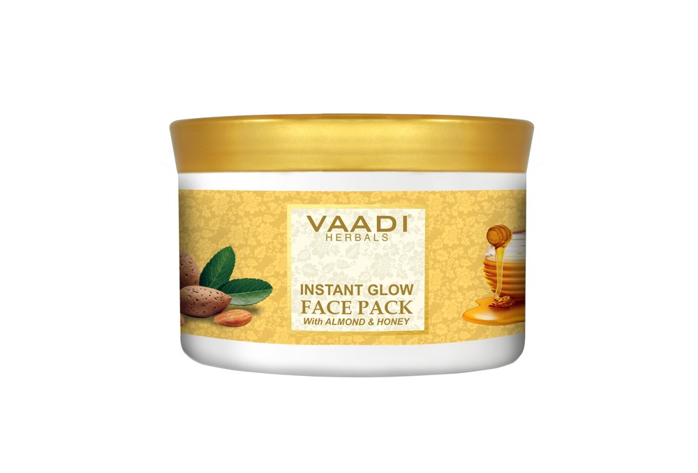 Vaadi Herbals Almond & Honey Face Pack – All Natural, Sulfate-Free, 600 g Value Pack