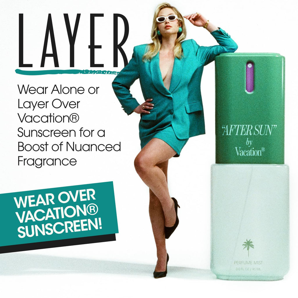 VACATION After Sun Body Mist – Light Layerable Scent for Women & Men | Aloe Vera & Green Tea Verjus | Travel Size 3 fl oz