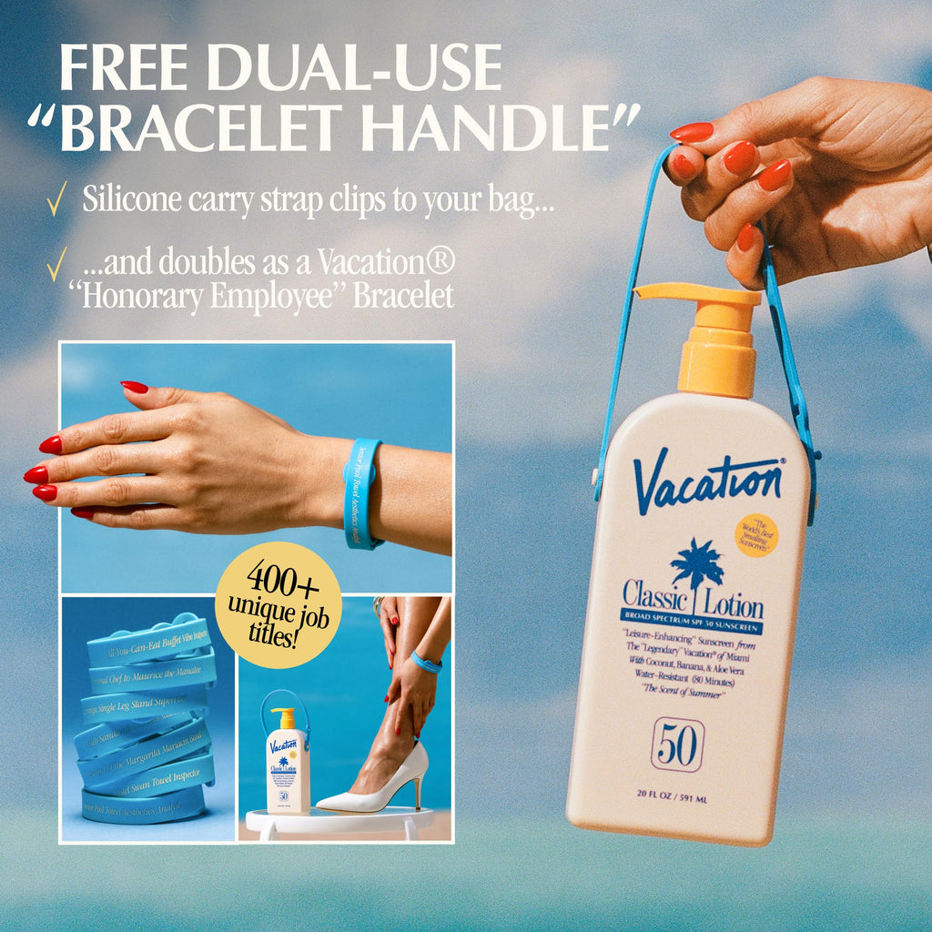 VACATION Classic Lotion SPF 50 Sun Jug – 20oz Bulk Sunscreen with Pump | Vegan & Water-Resistant
