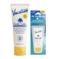 Vacation Classic Sunscreen Lotion SPF 30 & Air Freshener Bundle | Water-Resistant, Vegan, Travel Size 3.4 Fl Oz