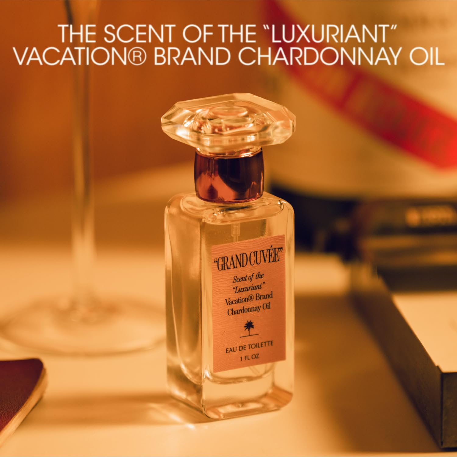 VACATION Grand Cuvée Eau de Toilette – Unisex Summer Scent with Argan, Peach & Vanilla (1 oz)