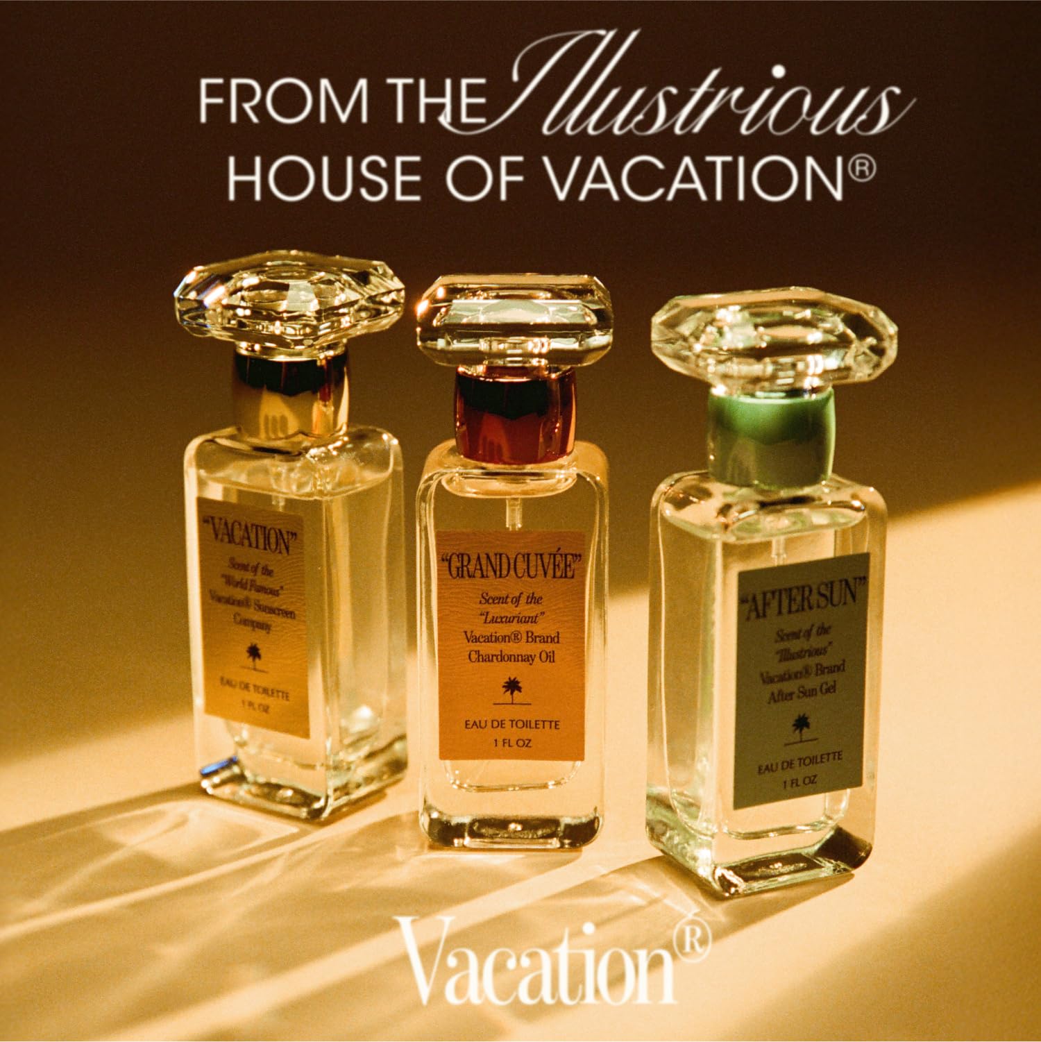 VACATION Grand Cuvée Eau de Toilette – Unisex Summer Scent with Argan, Peach & Vanilla (1 oz)