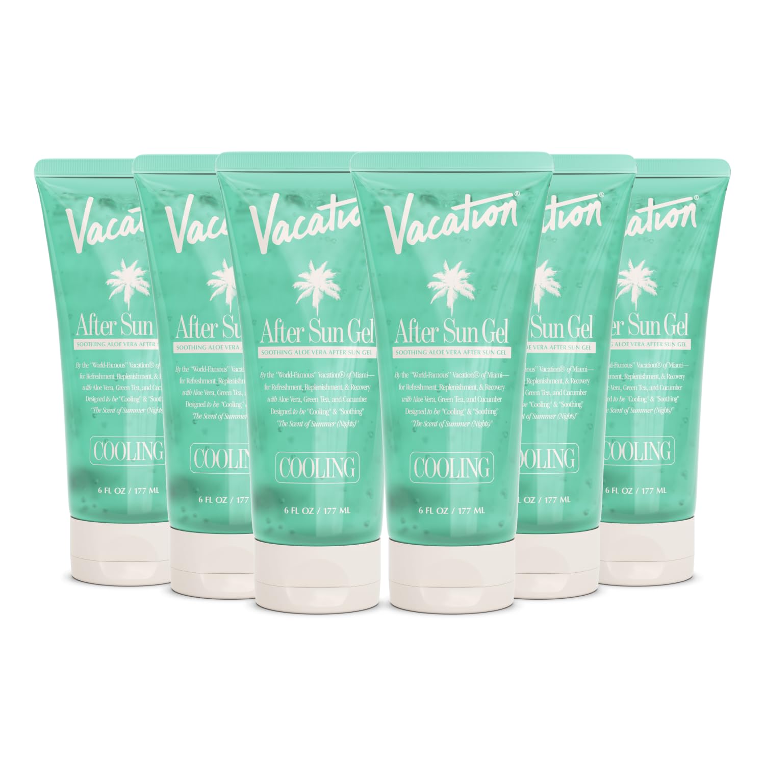 VACATION Mini After Sun Gel – Travel-Size Aloe Vera Gel for Hydration & Cooling (6-Pack)