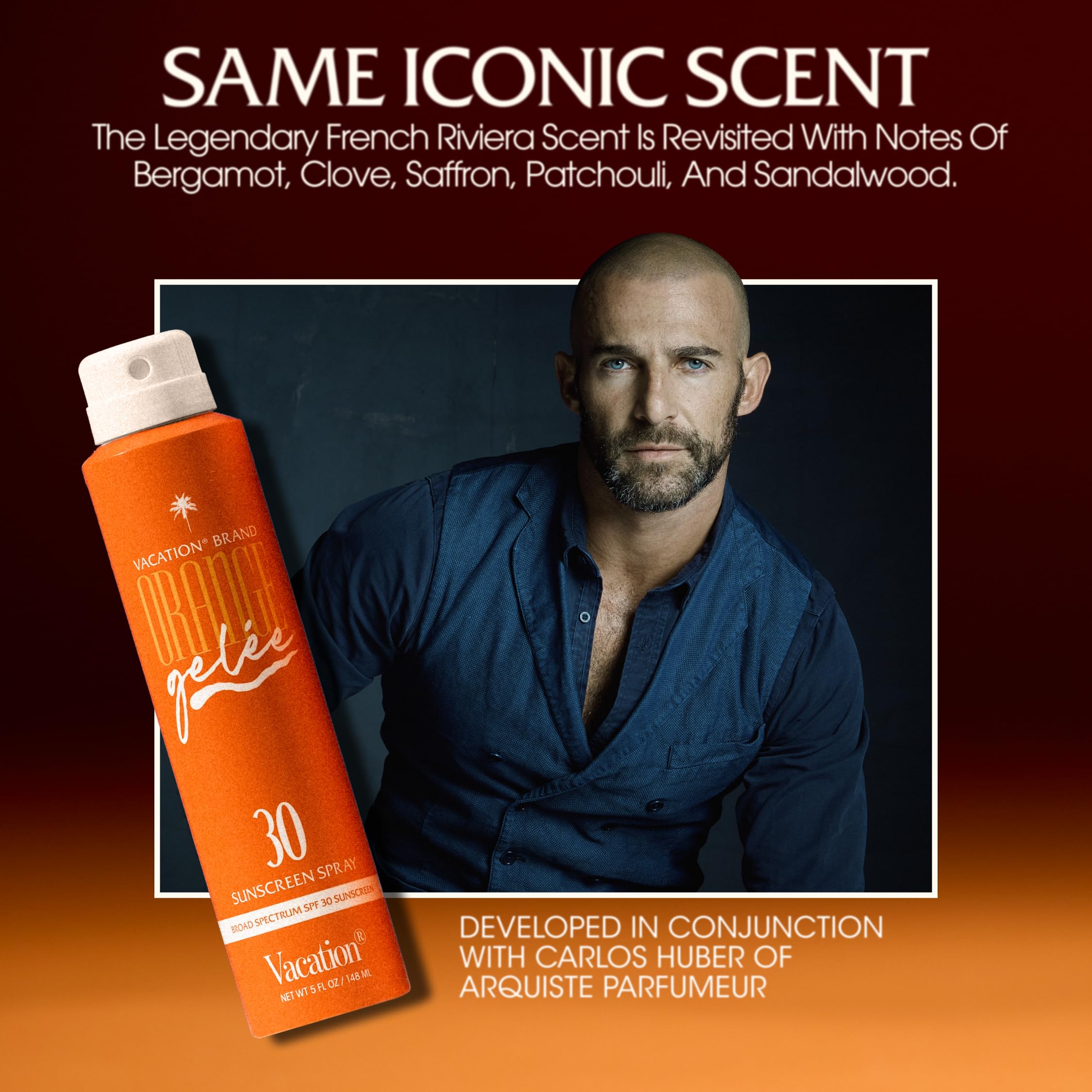 Vacation Orange Gelée SPF 30 Sunscreen Spray Oil & Free Air Freshener Bundle | Vegan