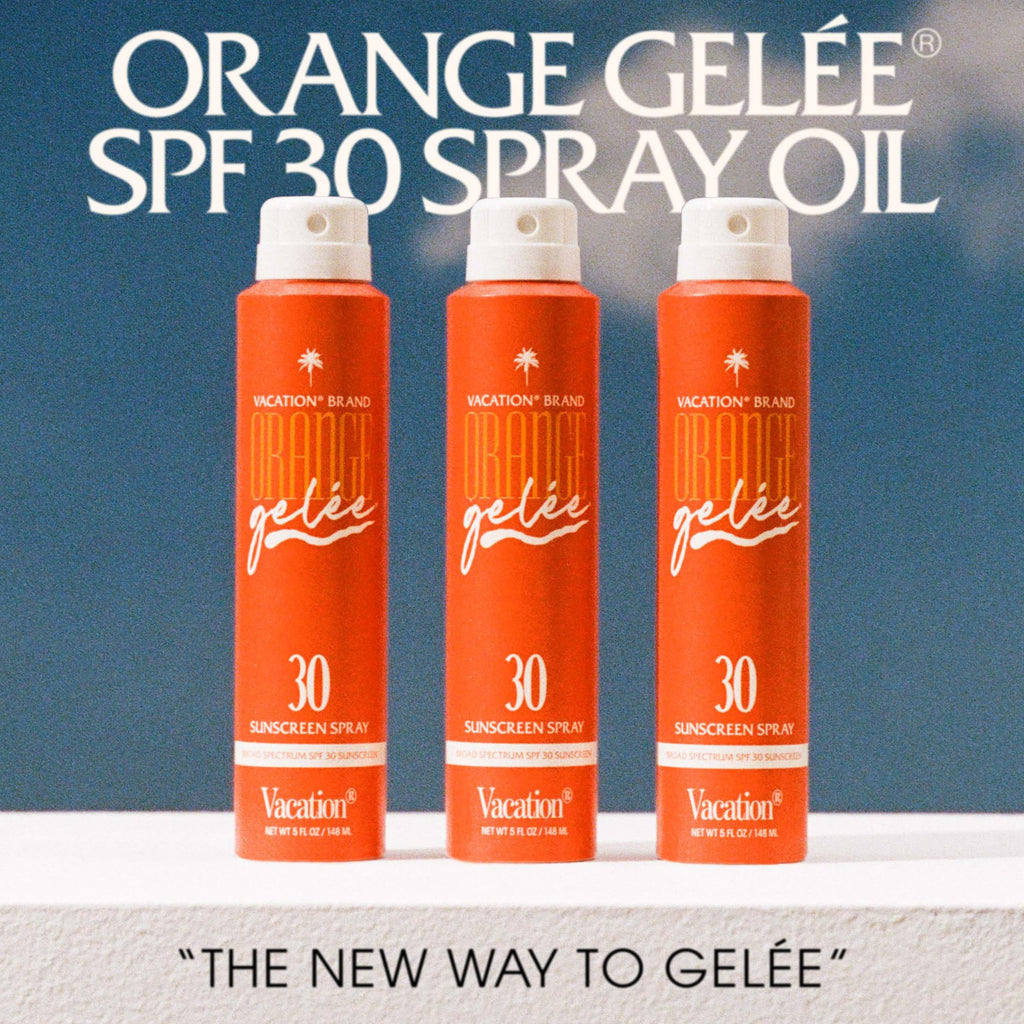 Vacation Orange Gelée SPF 30 Sunscreen Spray Oil & Free Air Freshener Bundle | Vegan